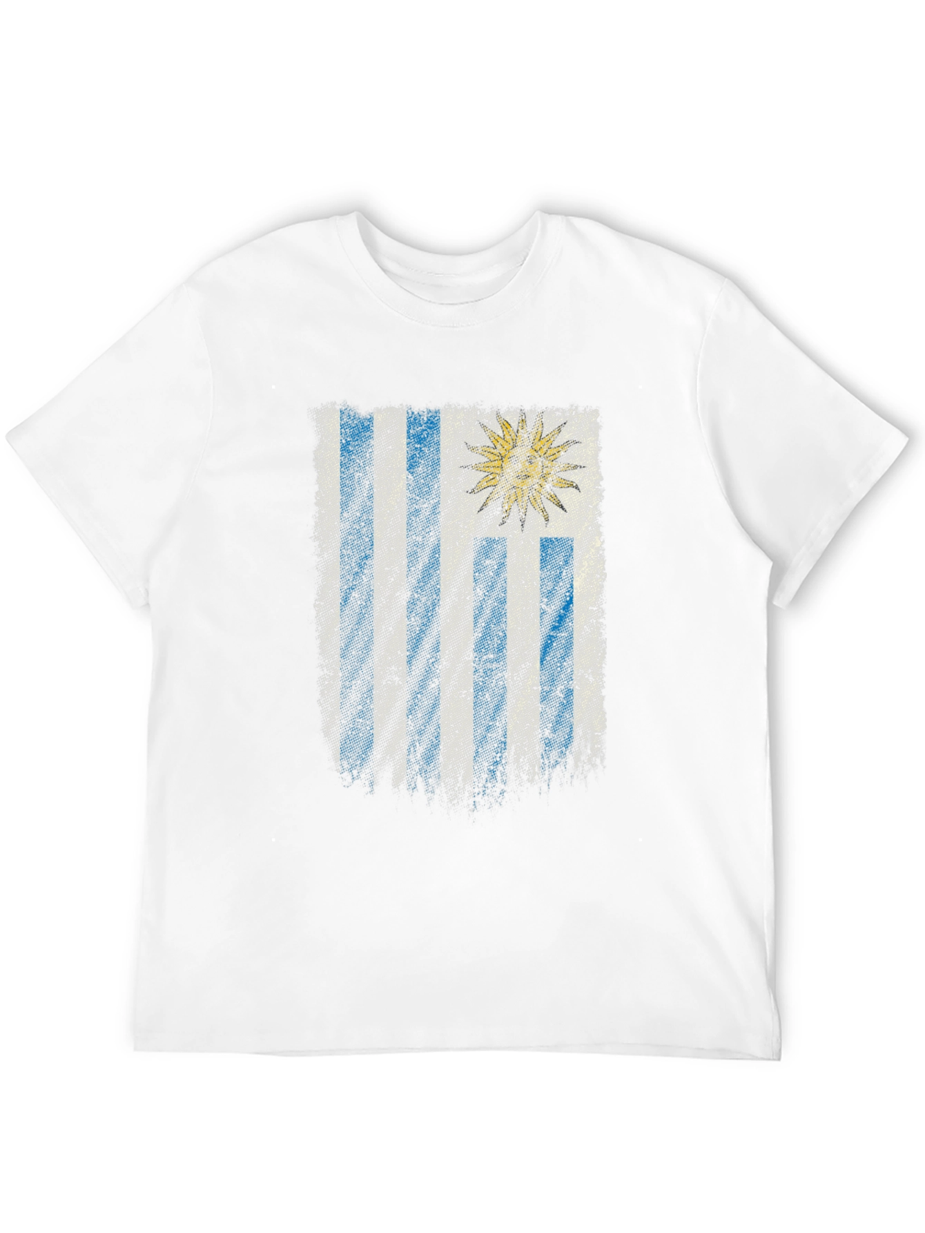 Uruguay Flag Graphic T-Shirt - Distressed Look