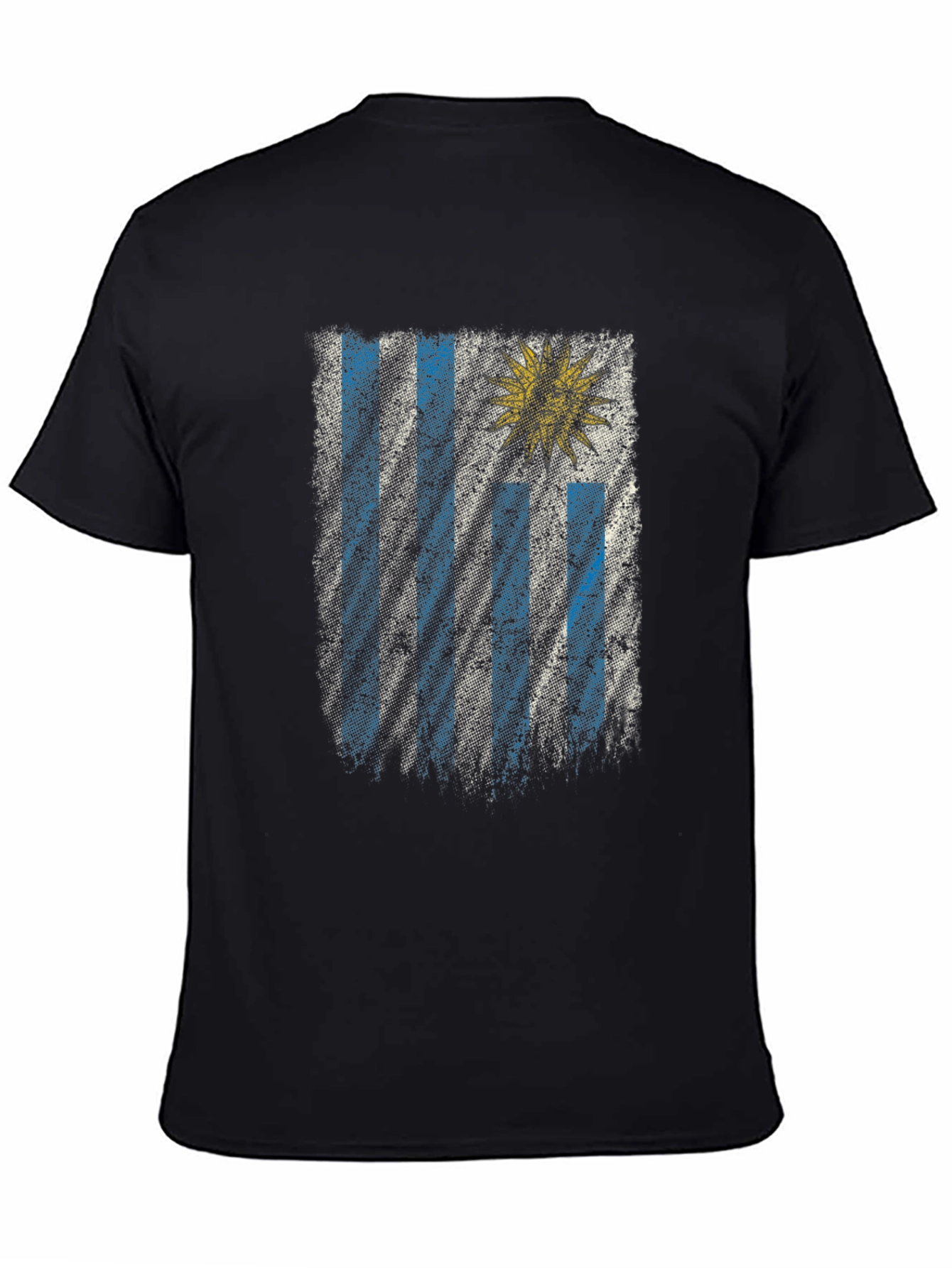 Uruguay Flag Graphic T-Shirt - Distressed Look