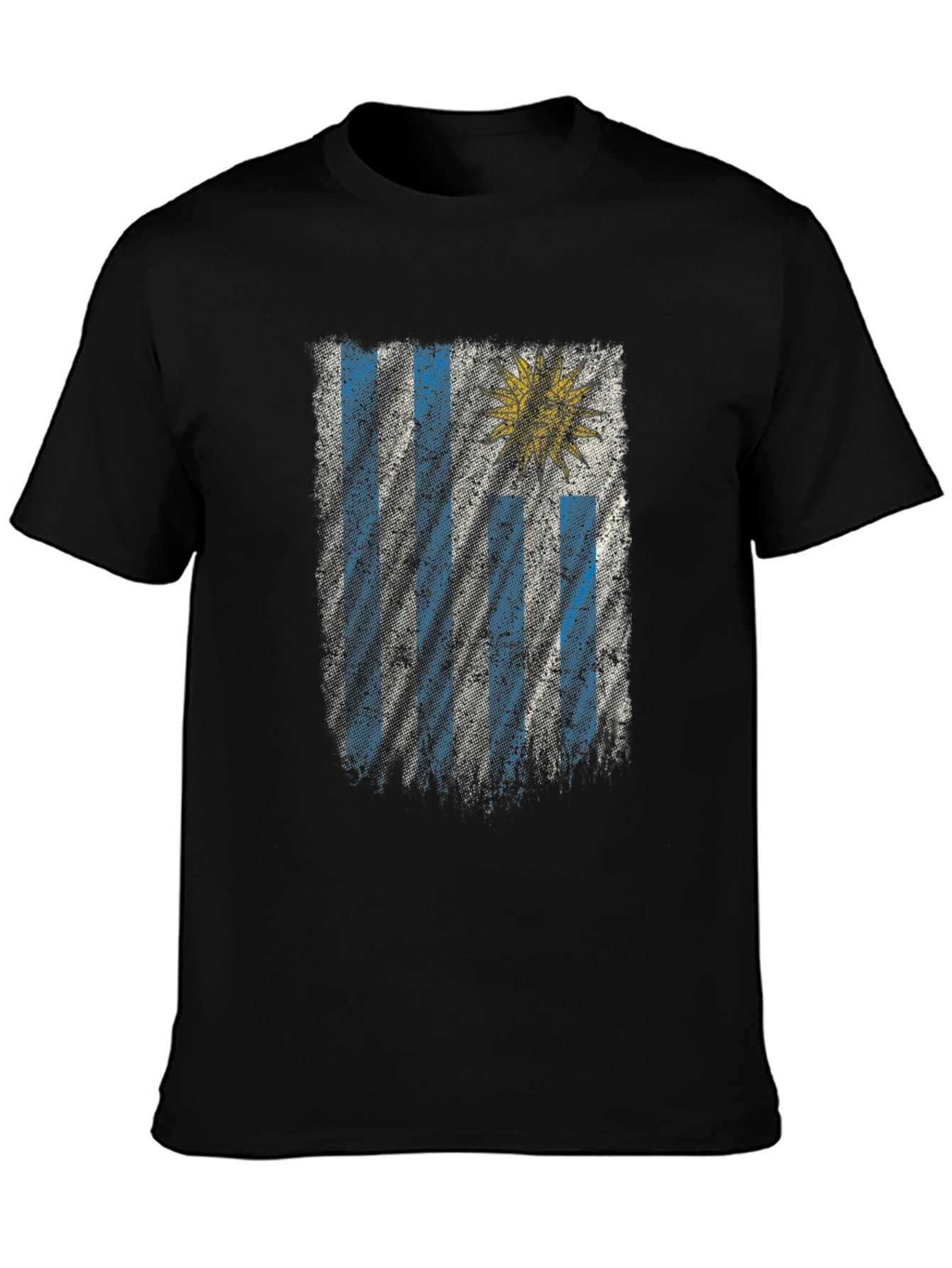 Uruguay Flag Graphic T-Shirt - Distressed Look