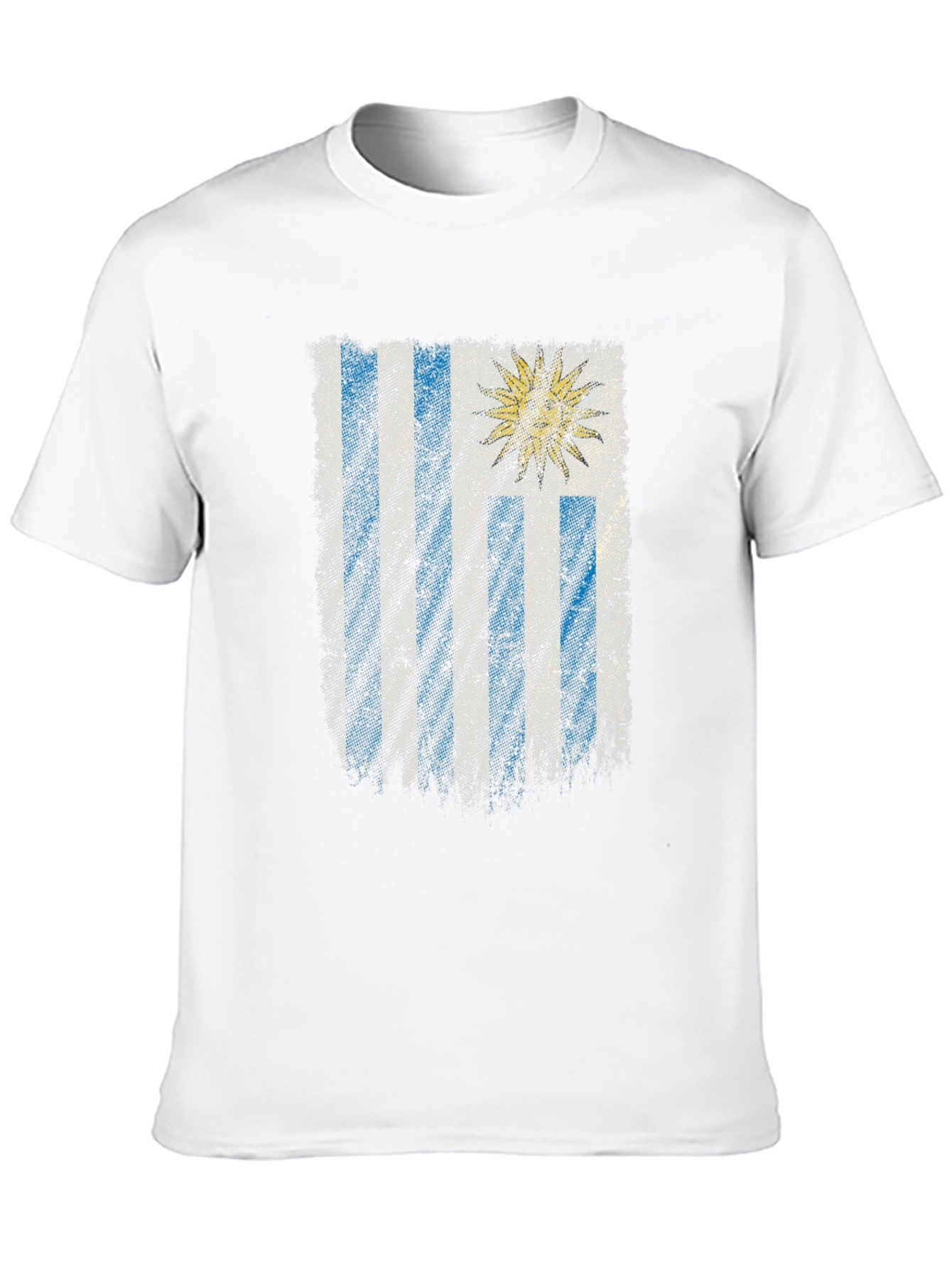 Uruguay Flag Graphic T-Shirt - Distressed Look
