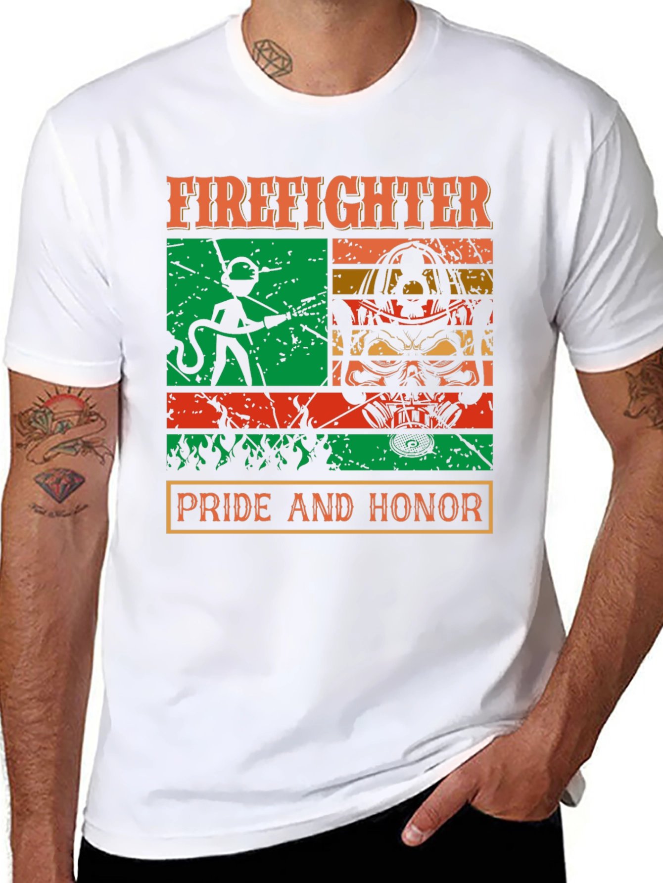 Firefighter Pride Honor Graphic T-Shirt