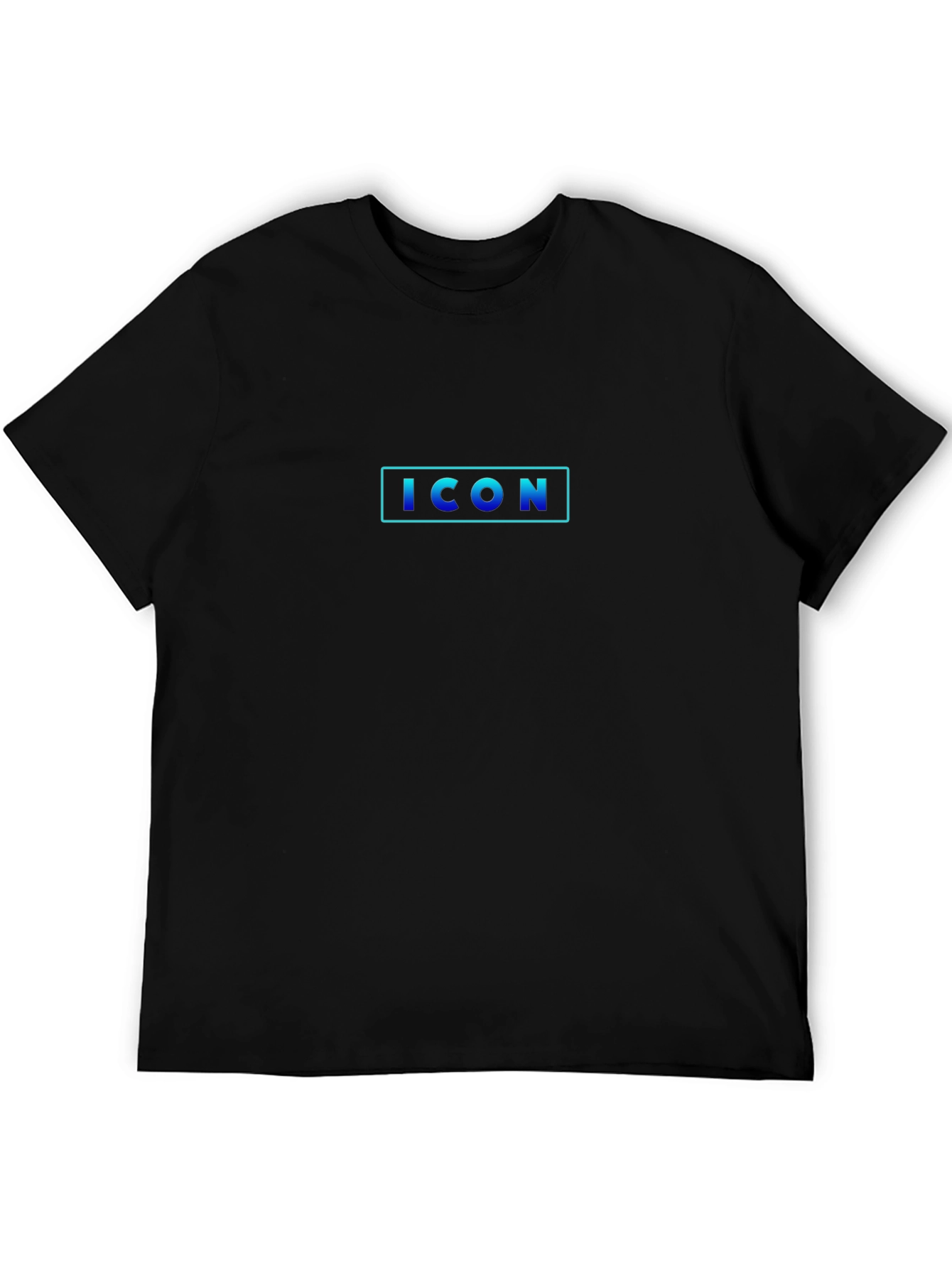 Black ICON Graphic Print T-Shirt