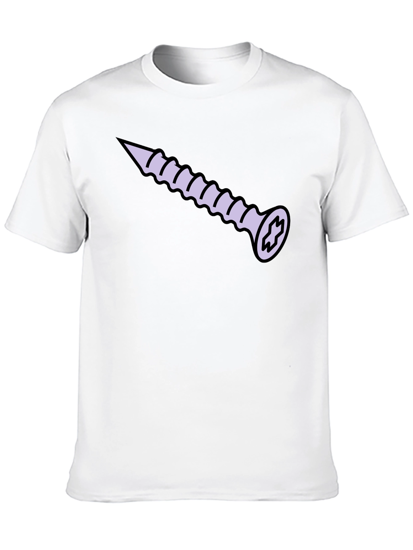 Screw Graphic T-Shirt - Black Cotton Tee