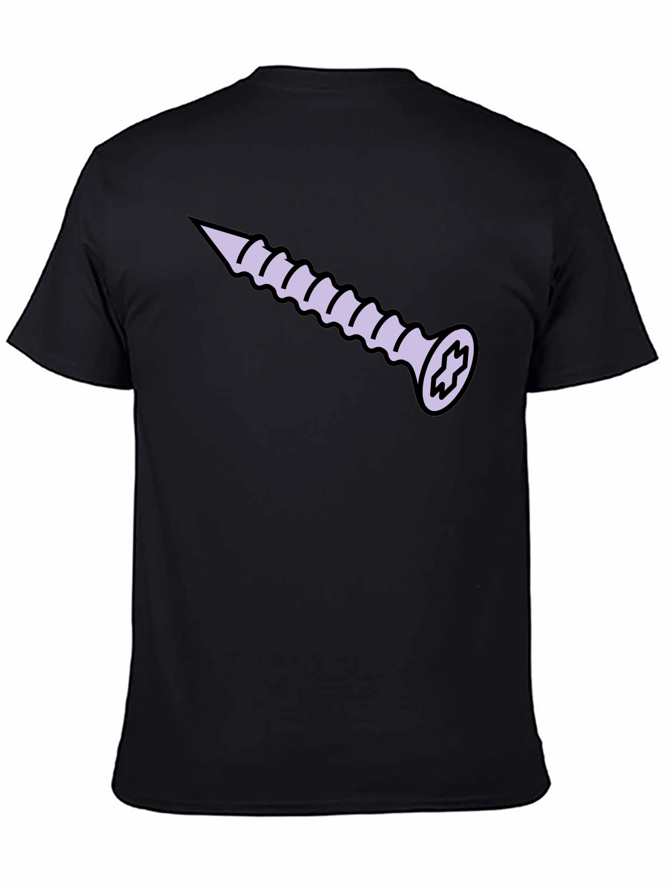 Screw Graphic T-Shirt - Black Cotton Tee