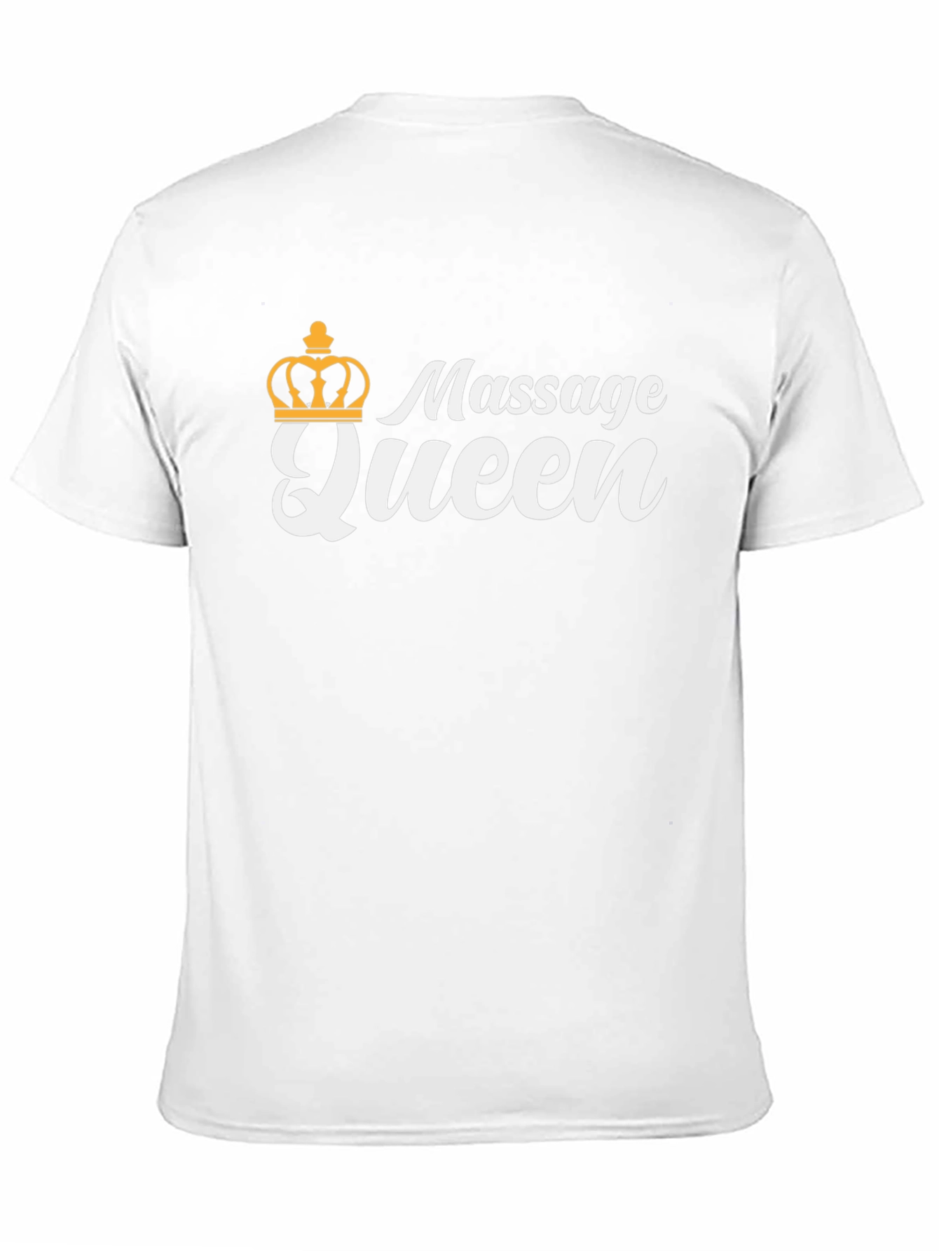 Massage Queen T-Shirt - Black Crown Graphic Novelty Tee