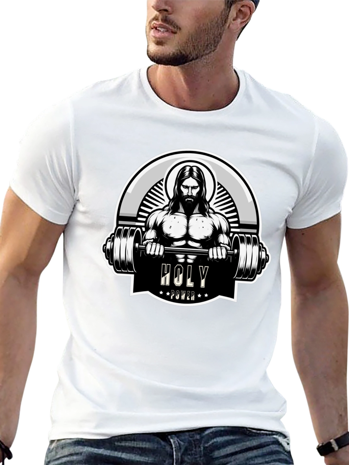 Holy Power Gym T-Shirt: Divine Fitness Apparel
