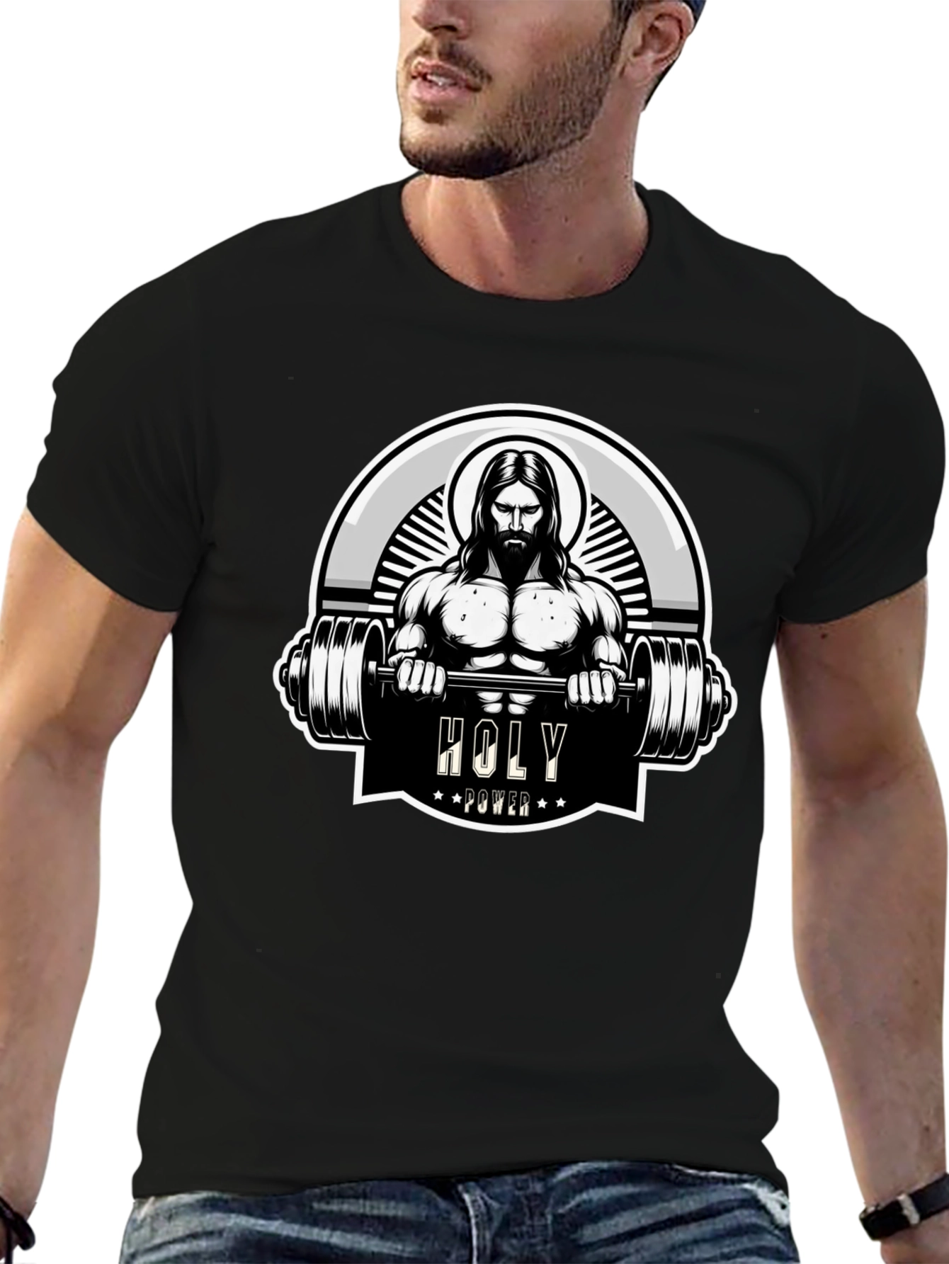 Holy Power Gym T-Shirt: Divine Fitness Apparel