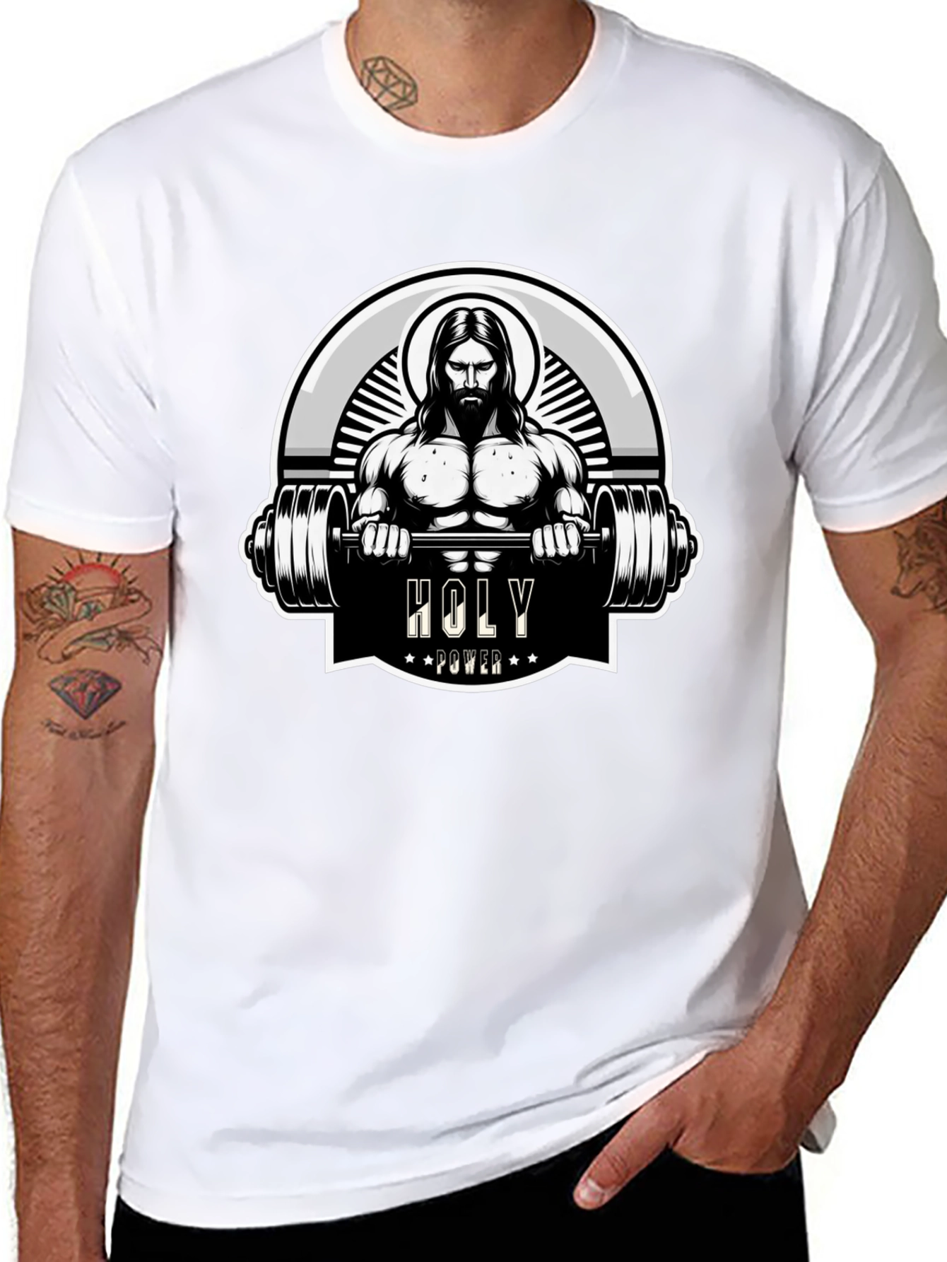 Holy Power Gym T-Shirt: Divine Fitness Apparel