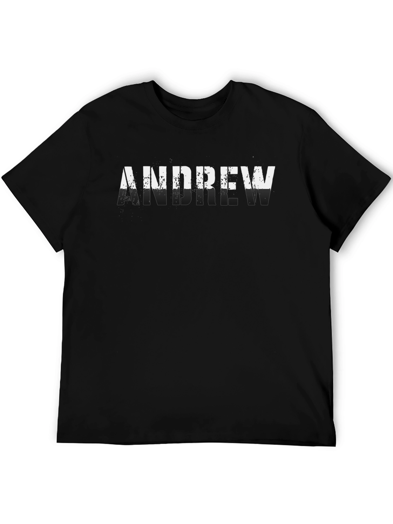 Andrew Mens Black Graphic T-Shirt