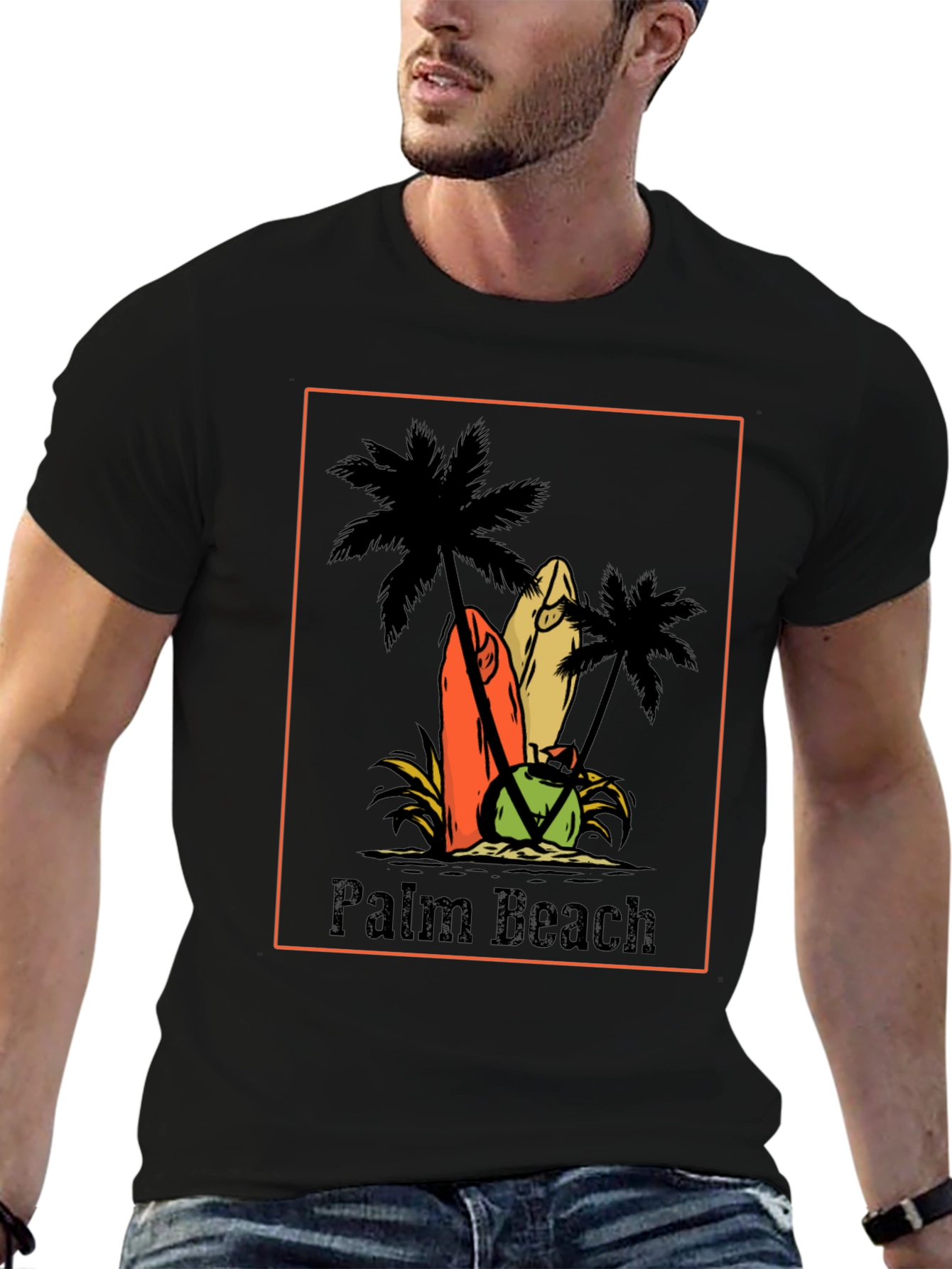 Palm Beach Graphic Tee - Surf & Sun T-Shirt