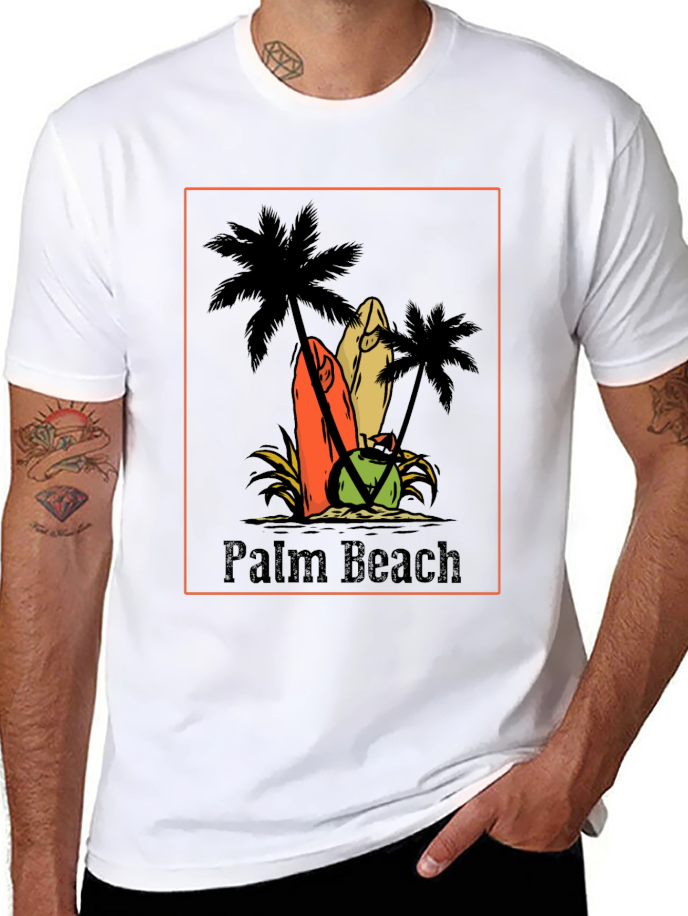 Palm Beach Graphic Tee - Surf & Sun T-Shirt