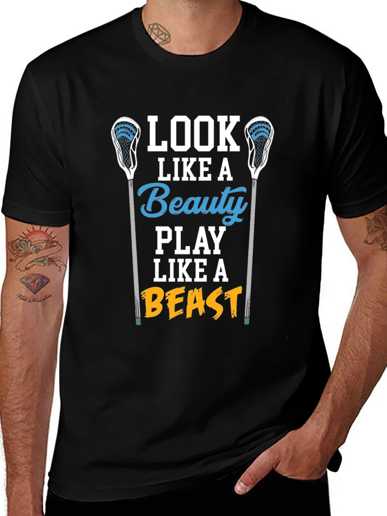 Lacrosse Beauty Beast Graphic Tee