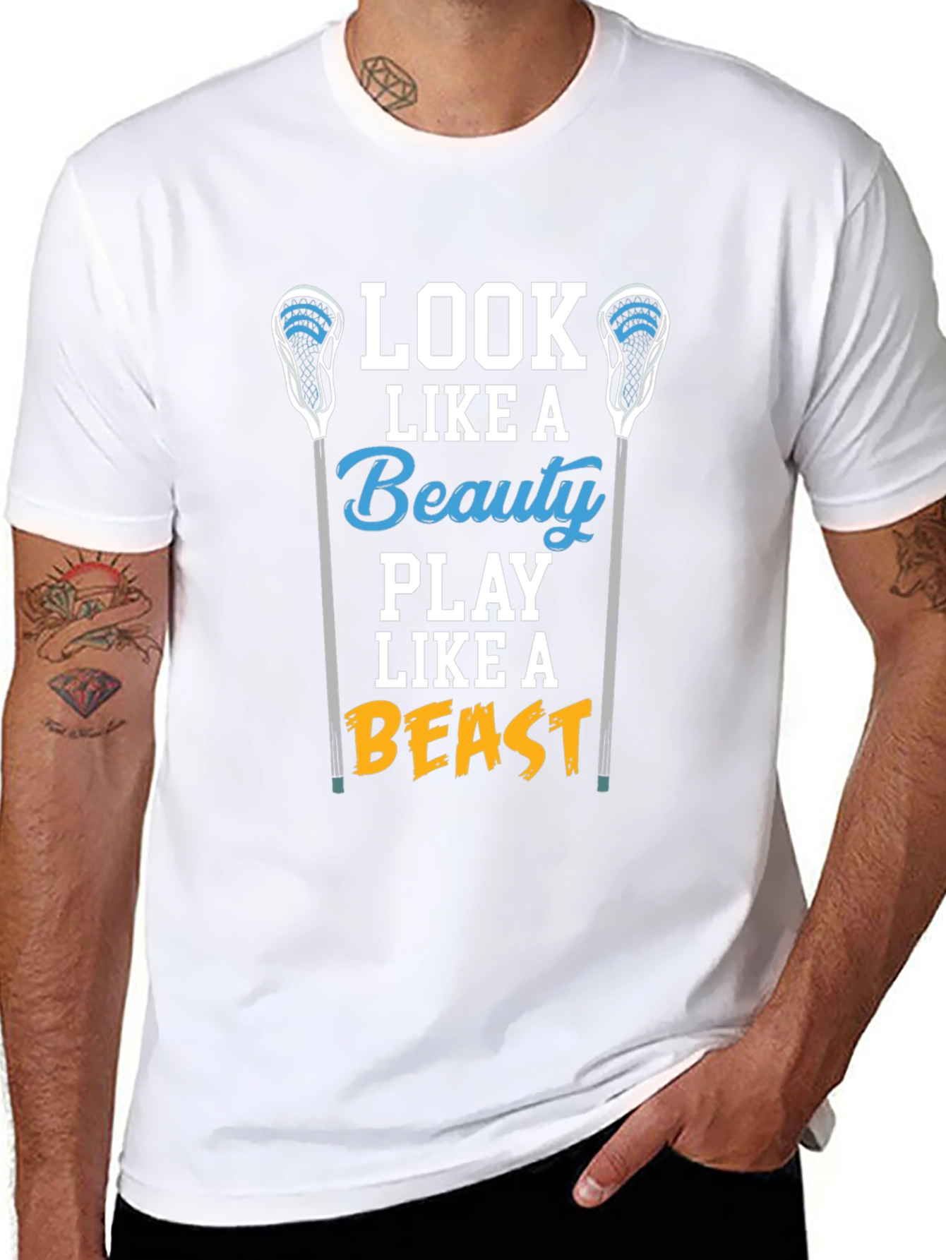 Lacrosse Beauty Beast Graphic Tee
