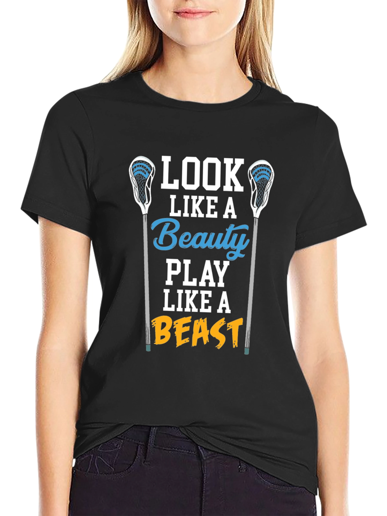 Lacrosse Beauty Beast Graphic Tee