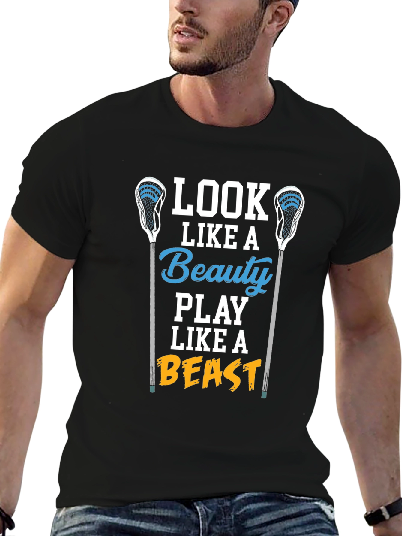 Lacrosse Beauty Beast Graphic Tee