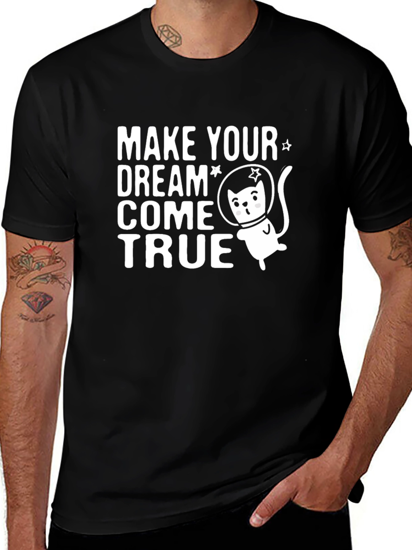 Dream Come True Cat Astronaut T-Shirt