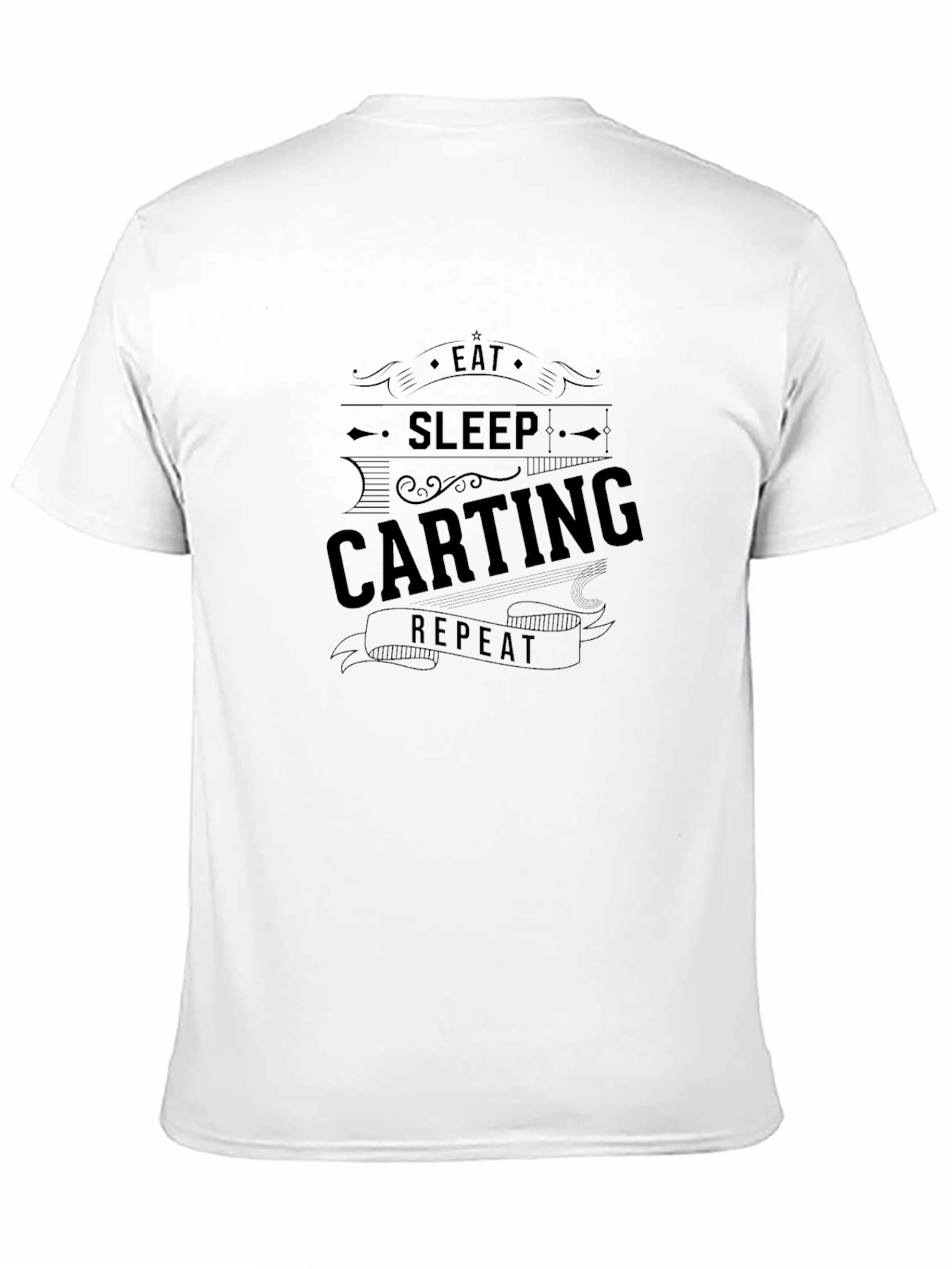 Eat Sleep Carting Repeat Black T-Shirt