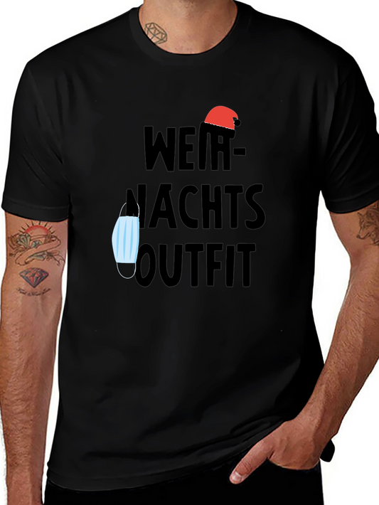 Weihnachts Outfit Tee - Holiday Mask Humor T-Shirt