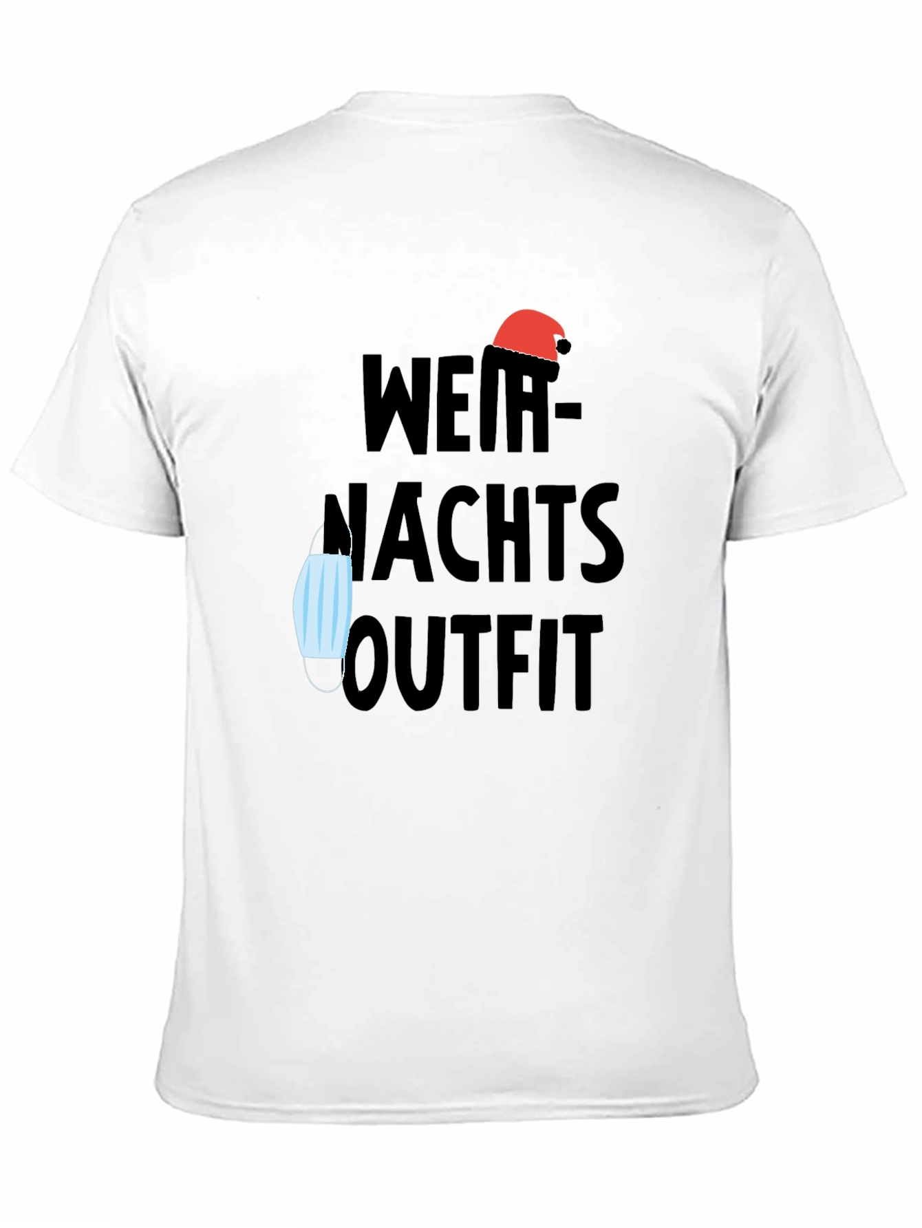 Weihnachts Outfit Tee - Holiday Mask Humor T-Shirt