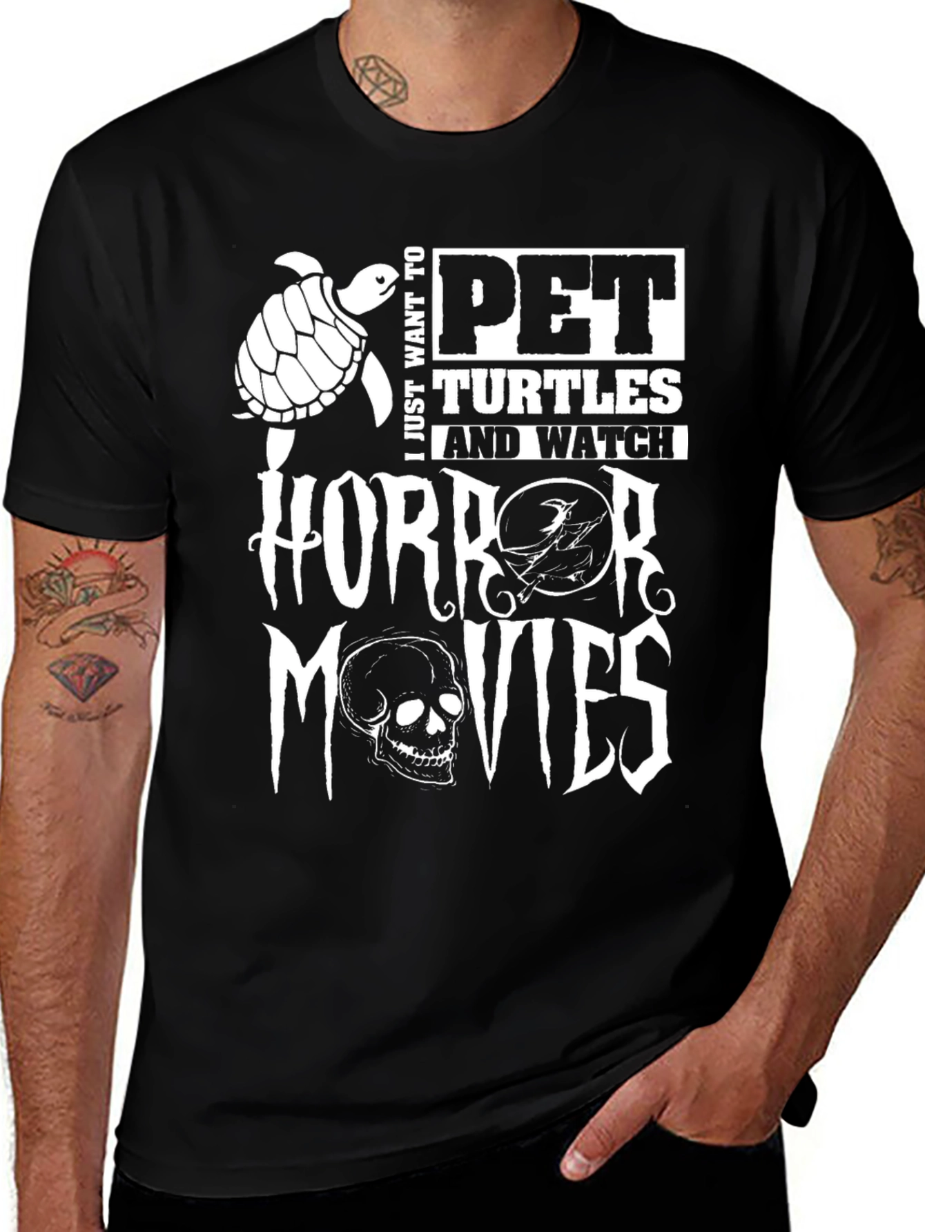 Pet Turtles & Horror Movies Graphic Tee