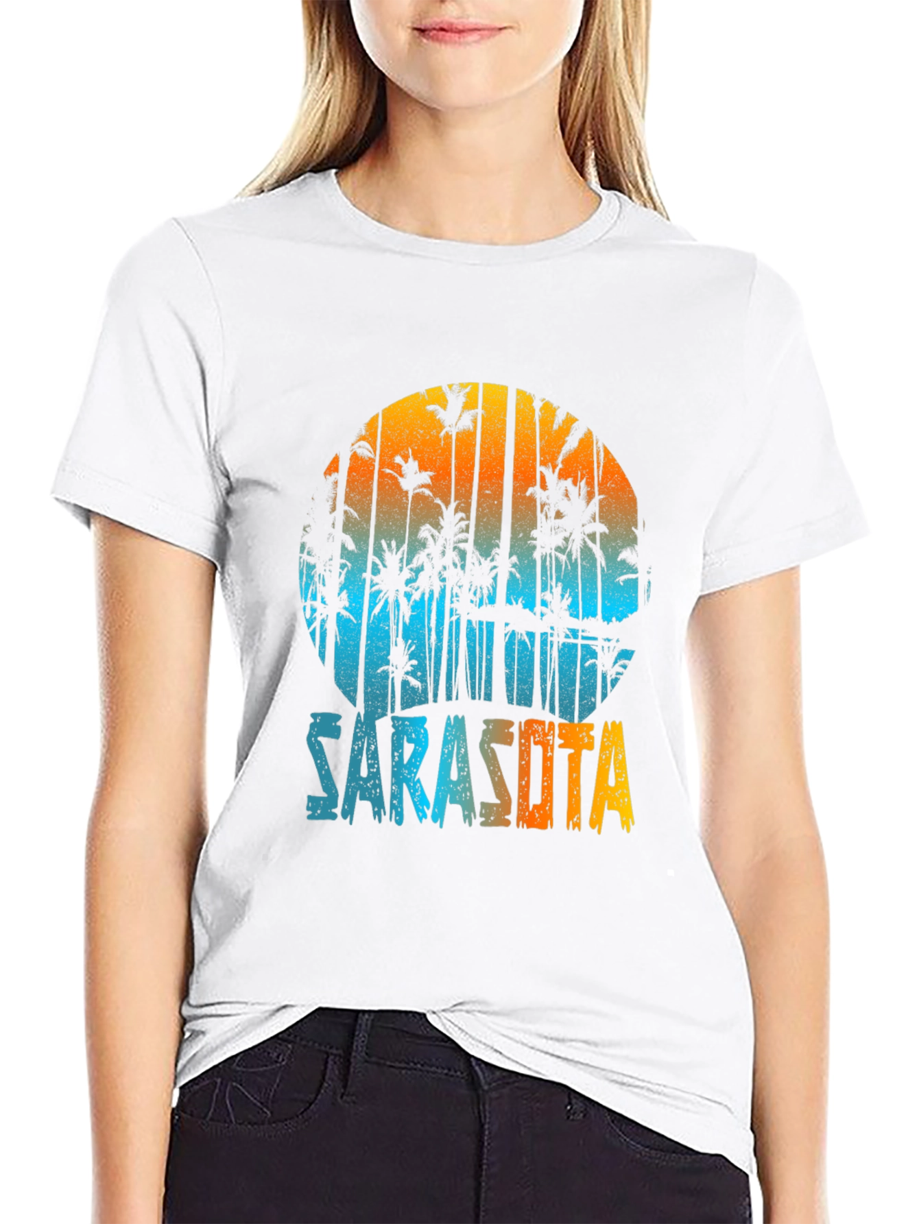 Sarasota Palm Sunset Graphic Tee
