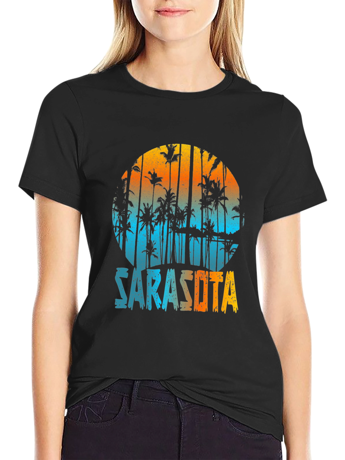 Sarasota Palm Sunset Graphic Tee