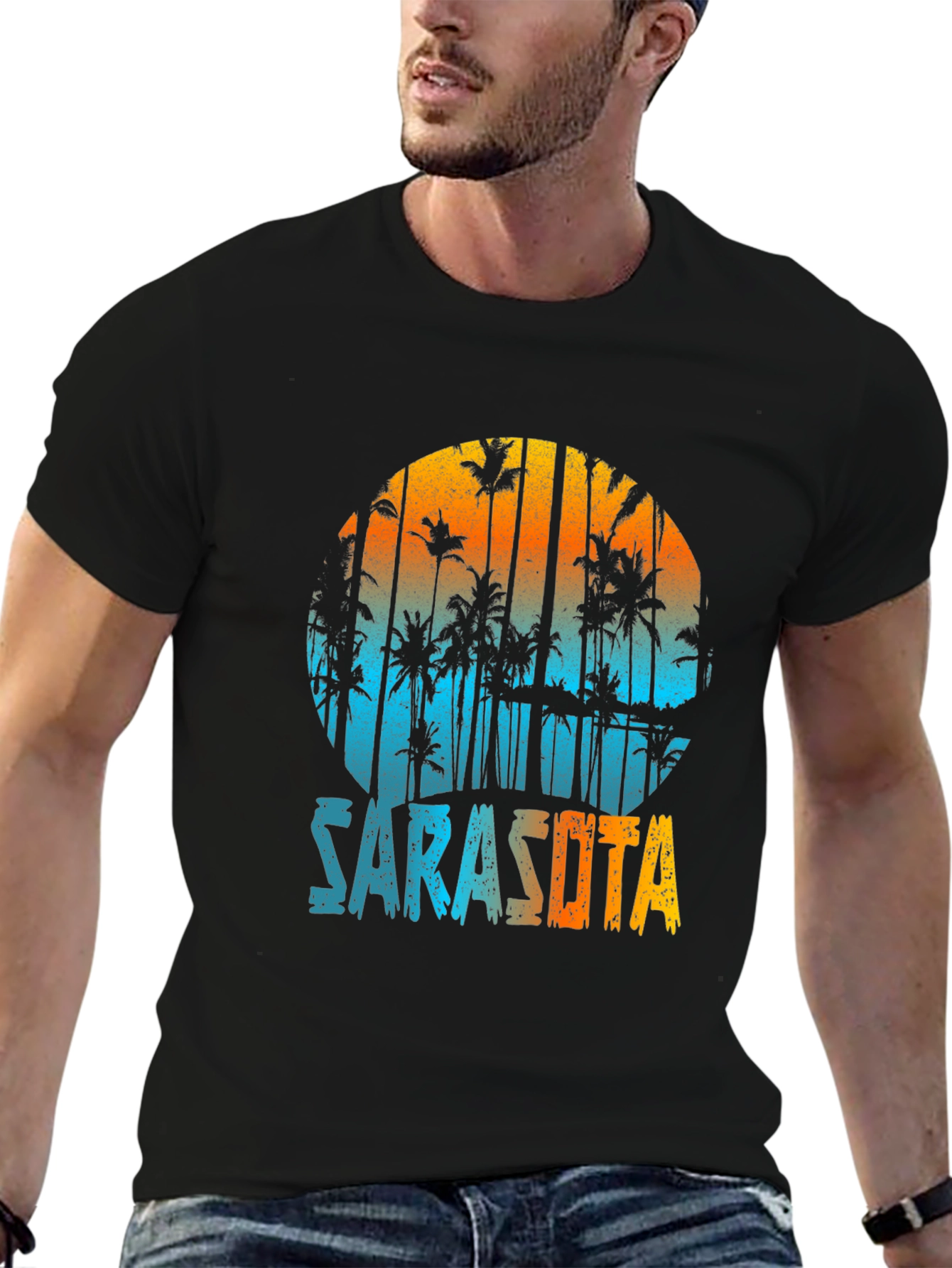 Sarasota Palm Sunset Graphic Tee