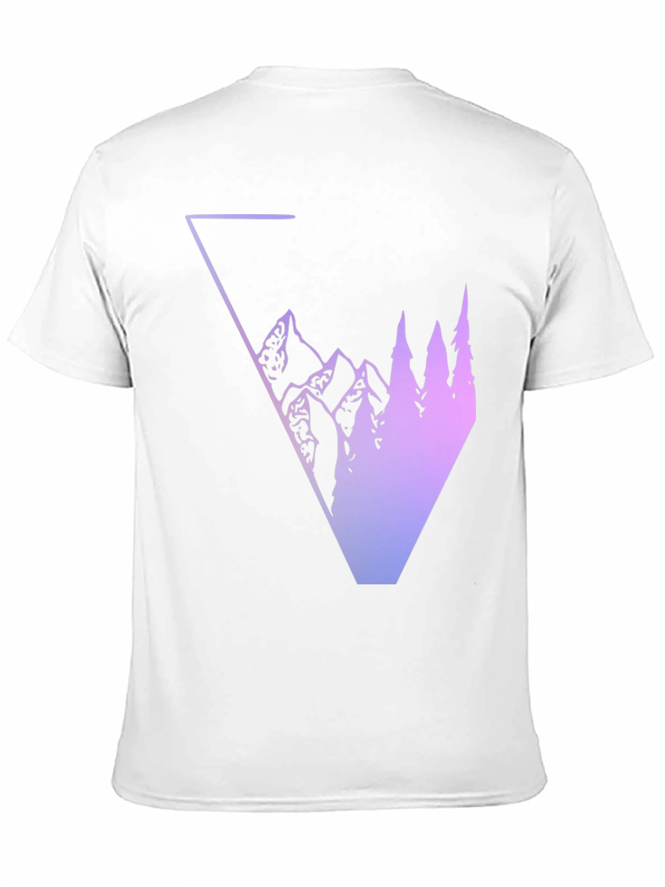 Geometric Mountain & Tree Graphic Tee