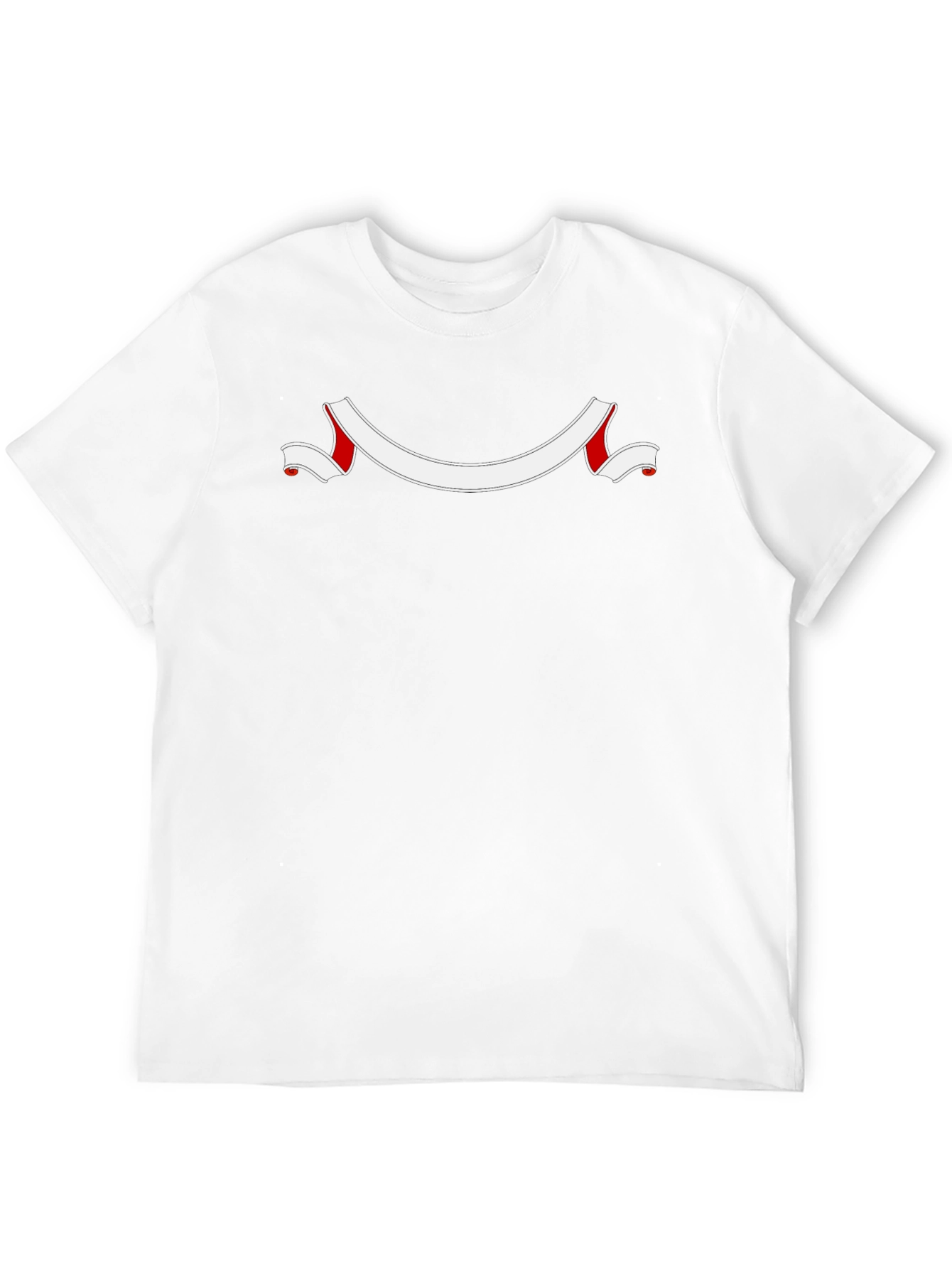Mens Black T-Shirt with Customizable Banner Design