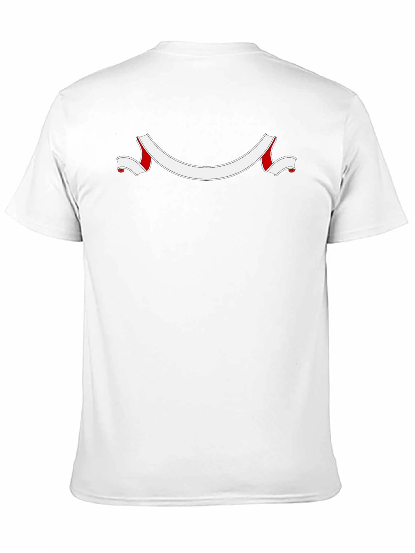 Mens Black T-Shirt with Customizable Banner Design
