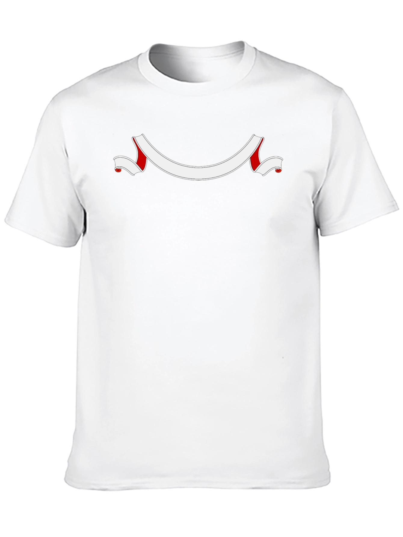 Mens Black T-Shirt with Customizable Banner Design