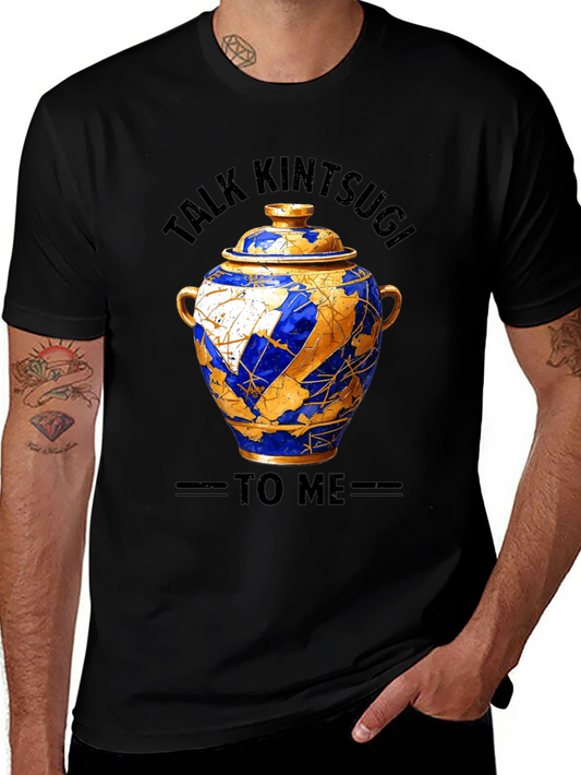 Kintsugi Art Graphic Tee - Unique Design