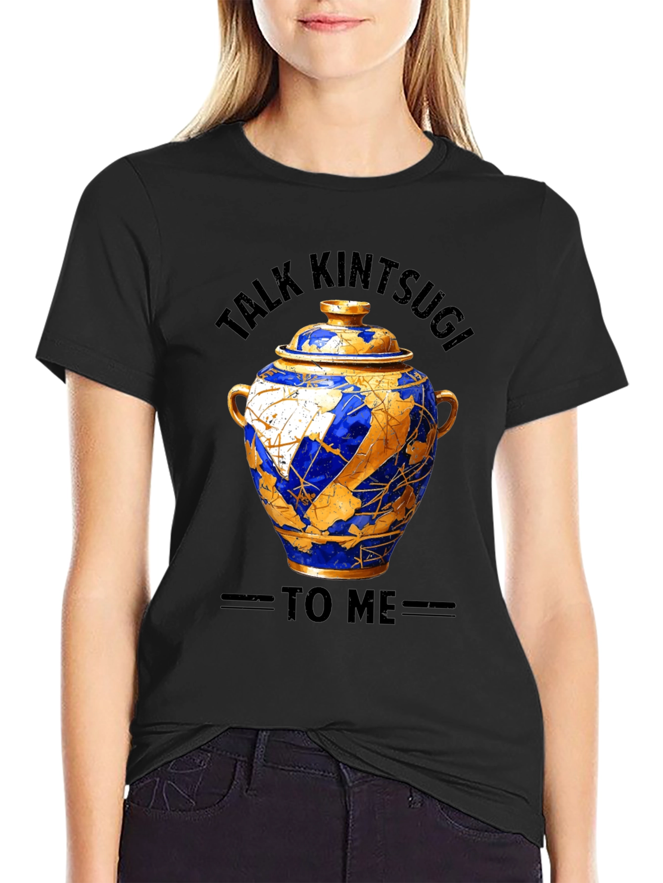 Kintsugi Art Graphic Tee - Unique Design