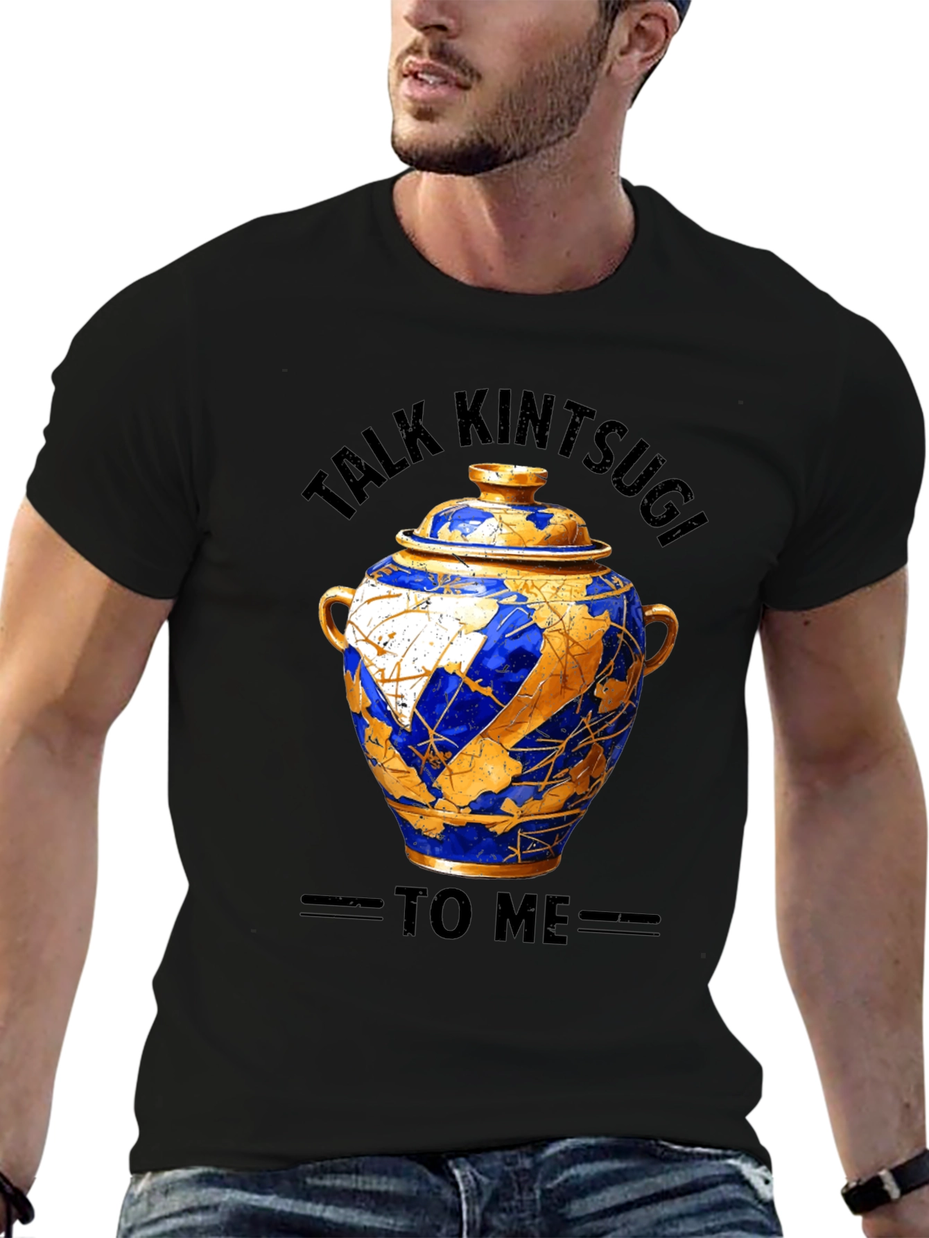 Kintsugi Art Graphic Tee - Unique Design