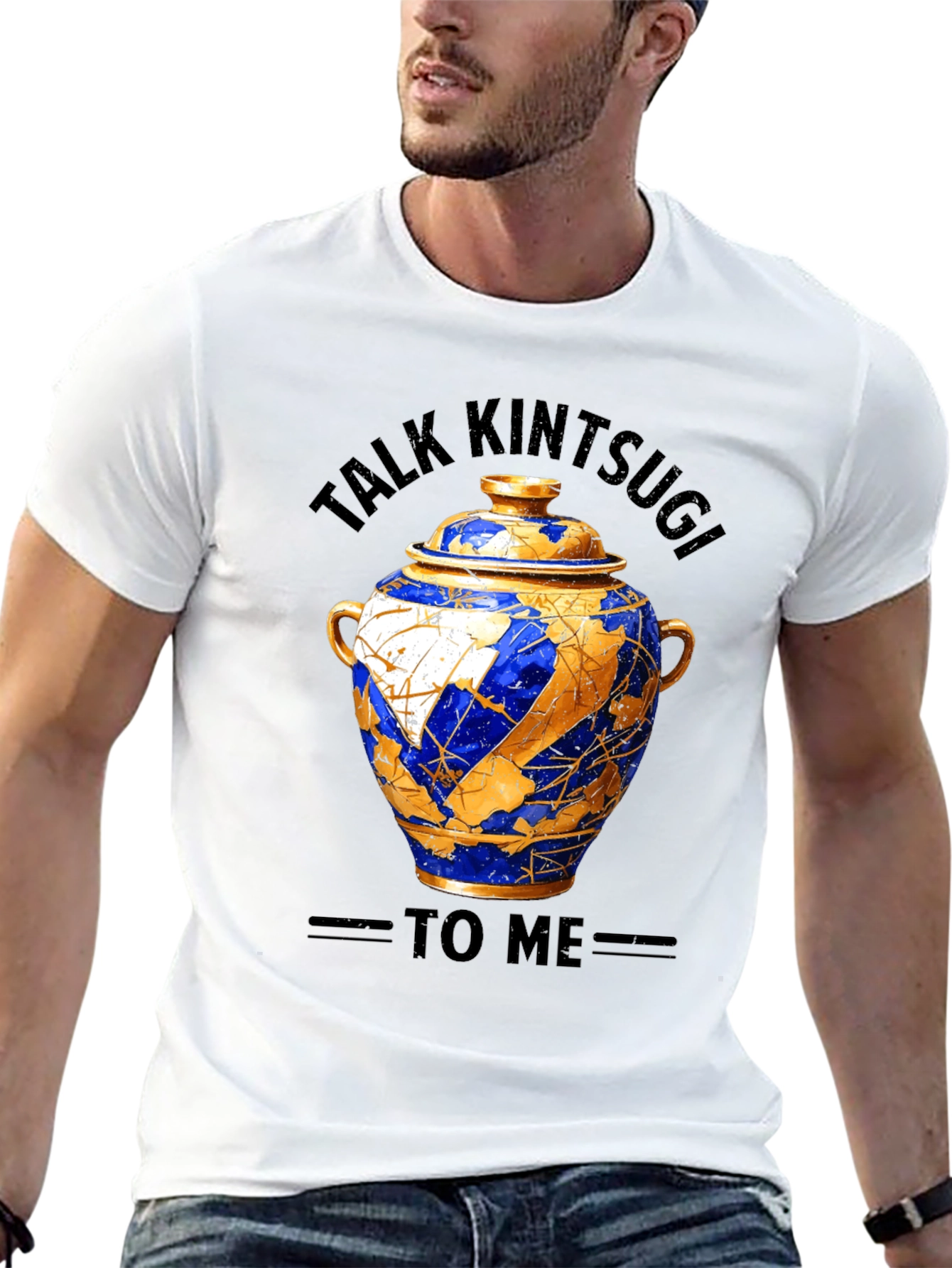 Kintsugi Art Graphic Tee - Unique Design