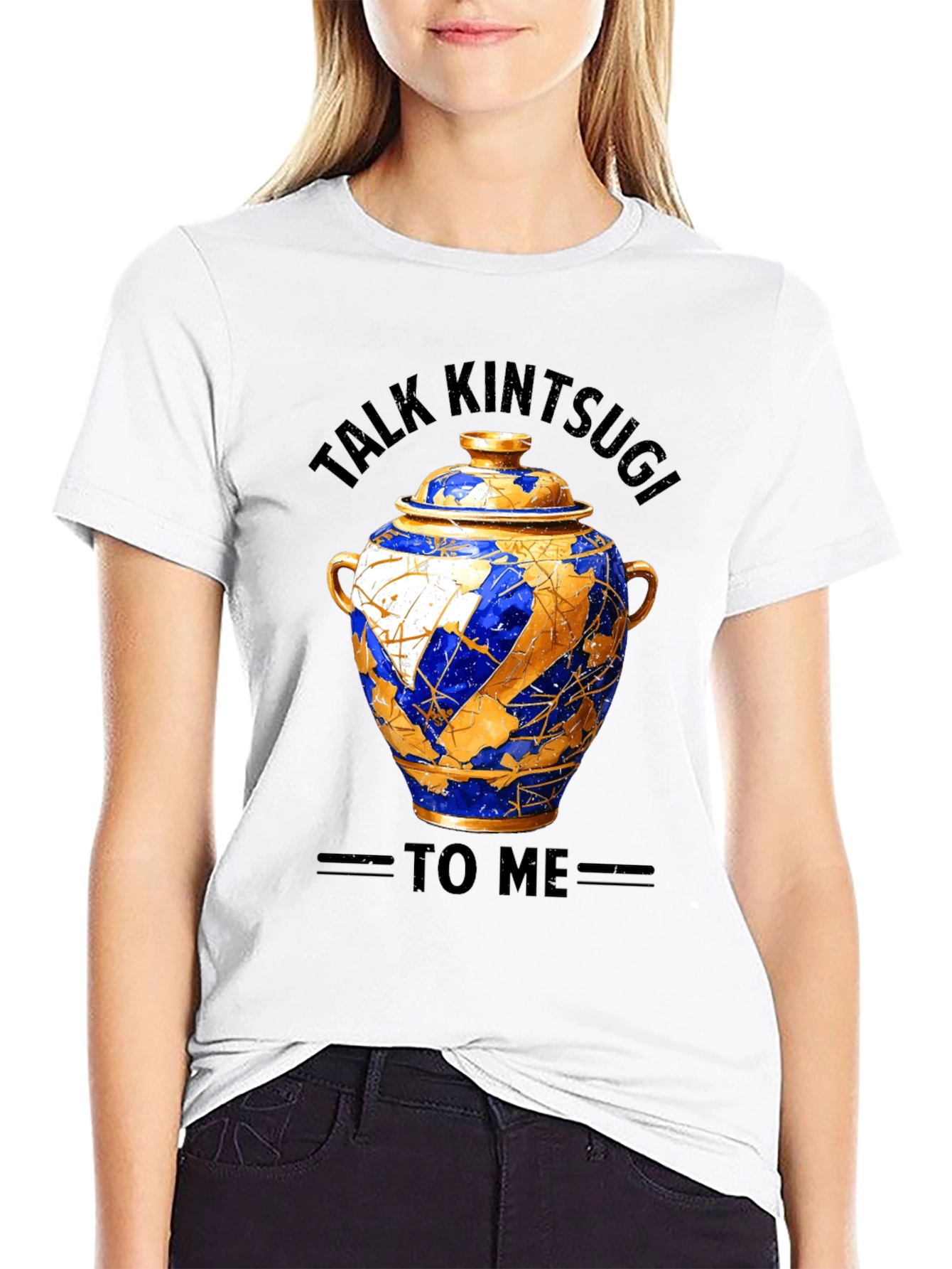 Kintsugi Art Graphic Tee - Unique Design