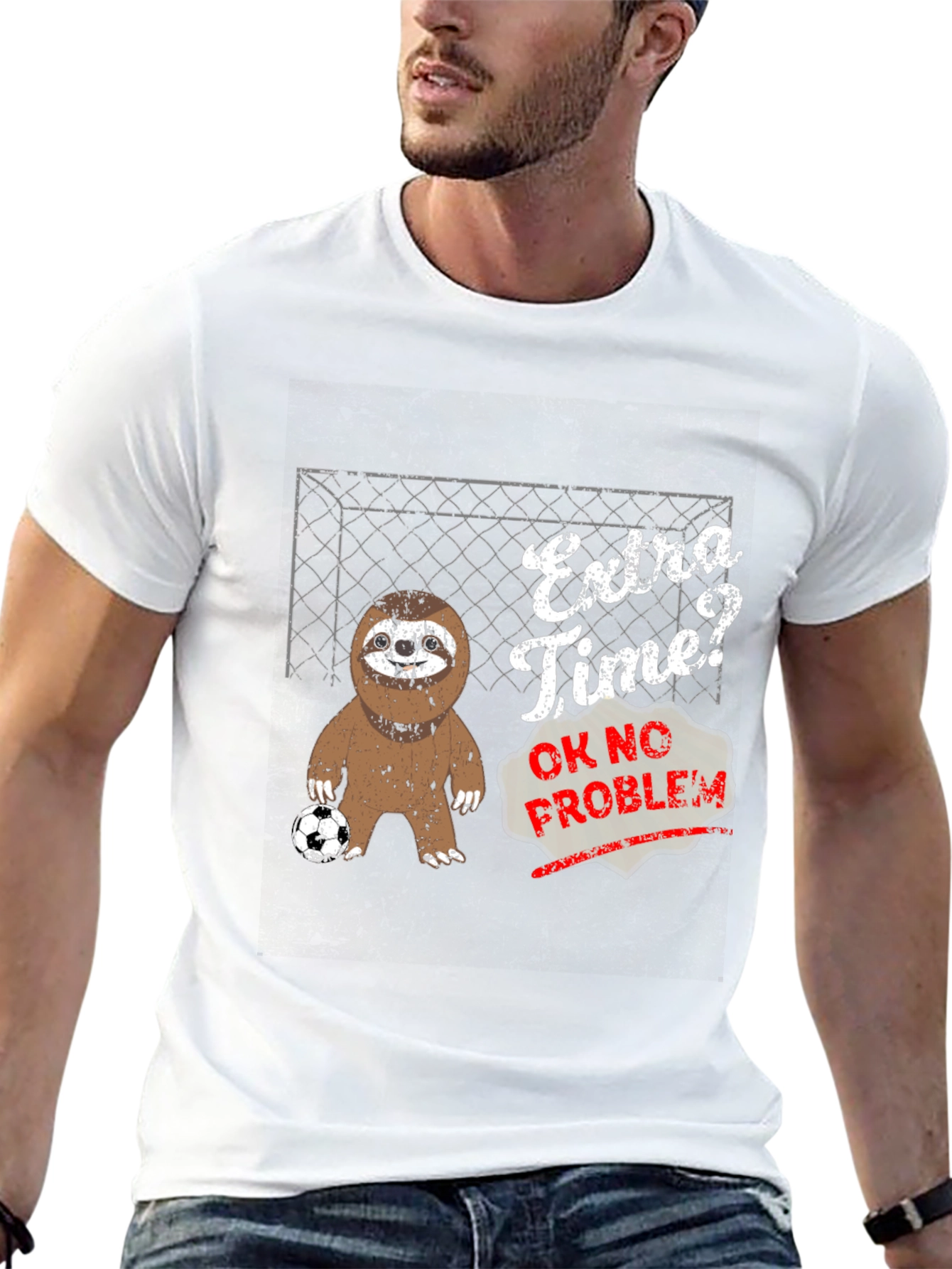 Extra Time? Sloth Soccer Graphic Tee