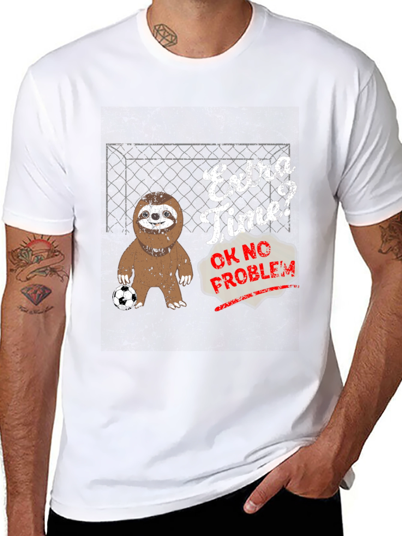 Extra Time? Sloth Soccer Graphic Tee