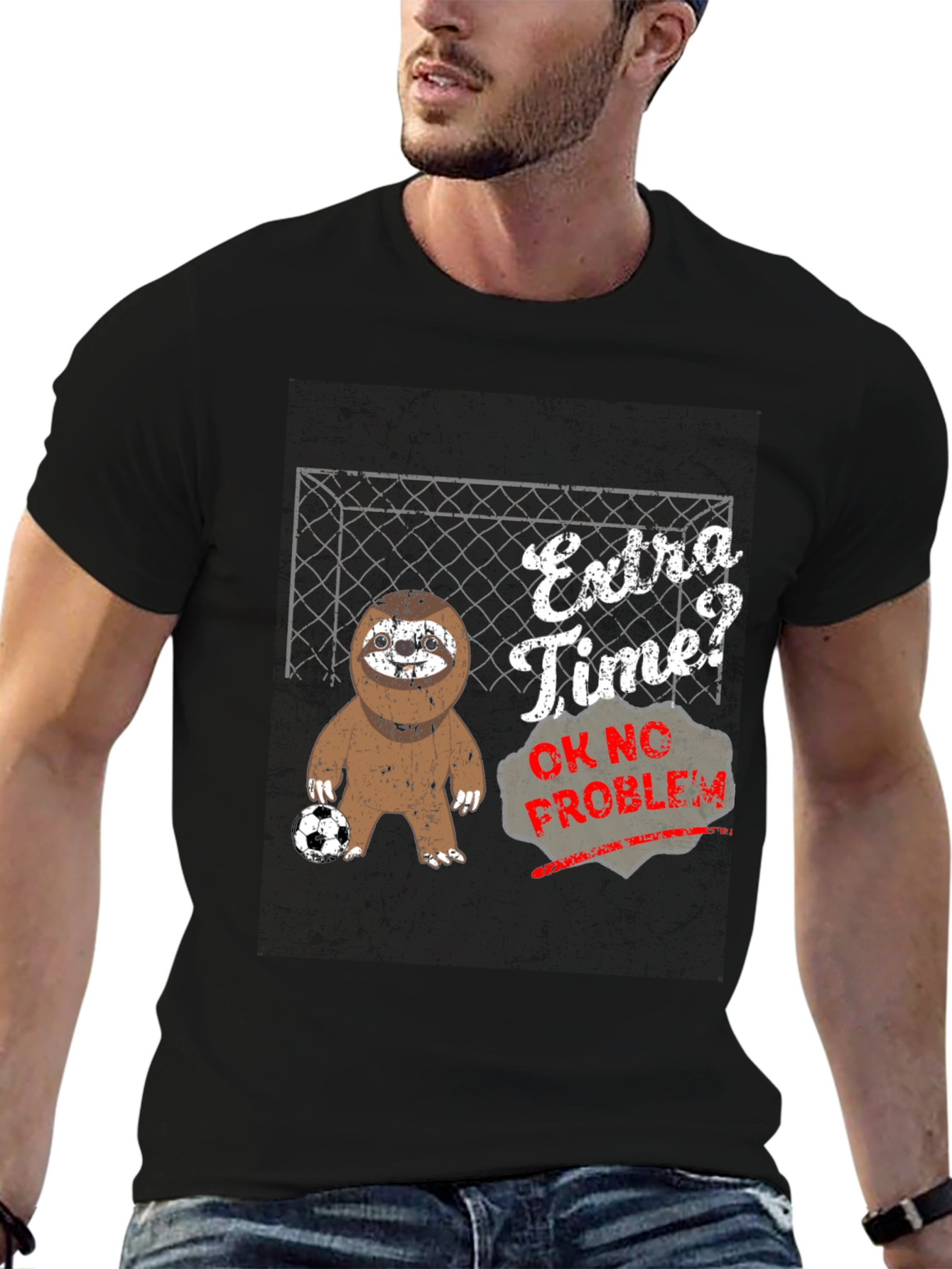 Extra Time? Sloth Soccer Graphic Tee