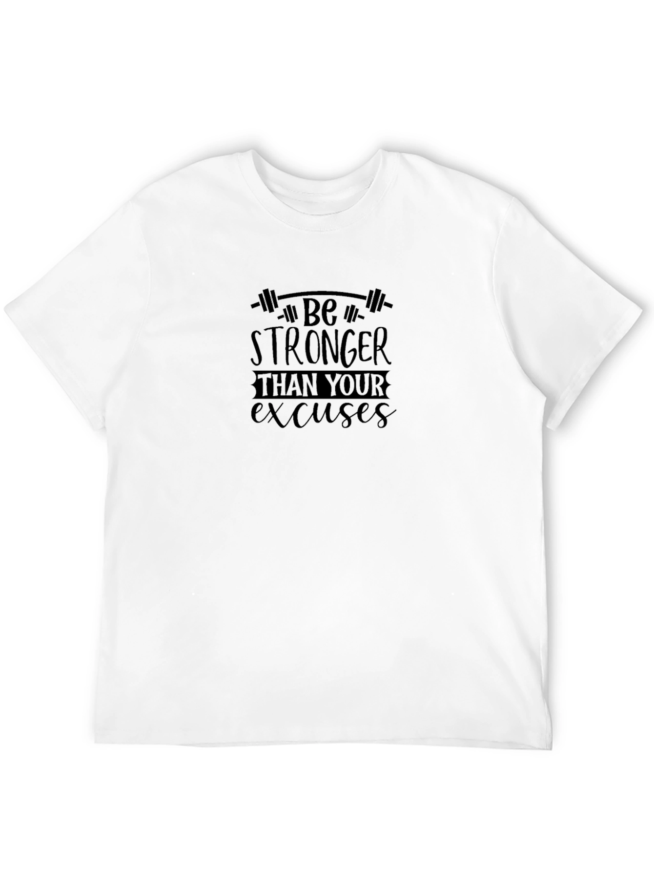Motivational Workout T-Shirt - Be Stronger Than Excuses