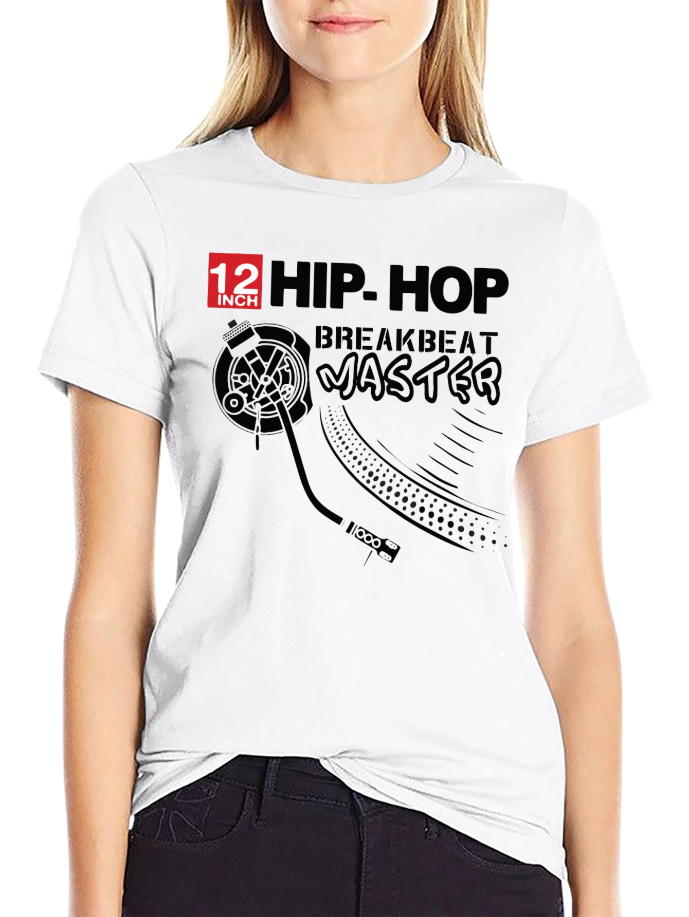 Hip Hop Breakbeat Master Black T-Shirt