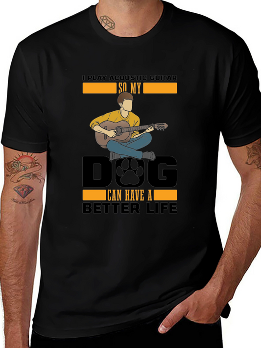 Acoustic Guitar Dog Lover T-Shirt