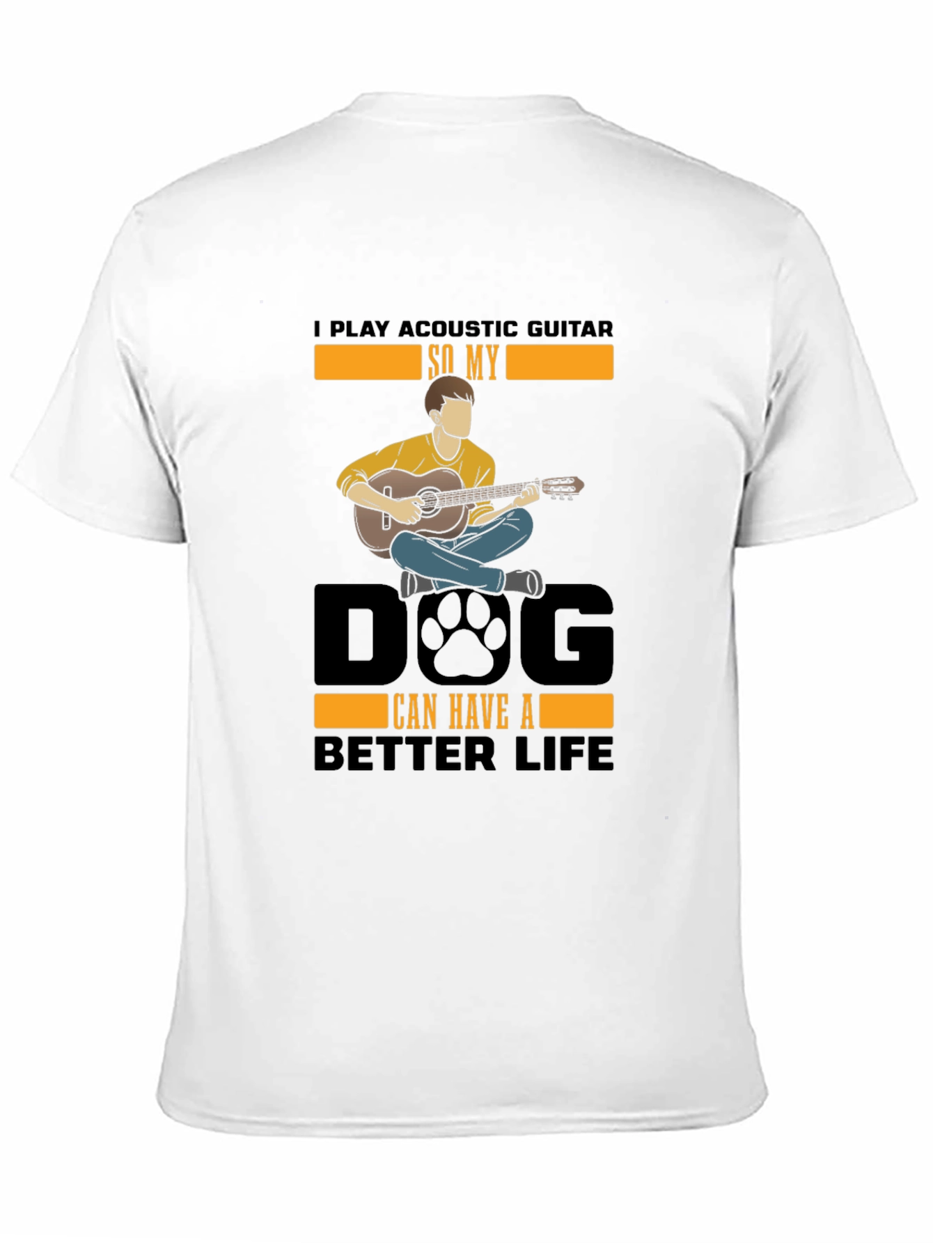 Acoustic Guitar Dog Lover T-Shirt