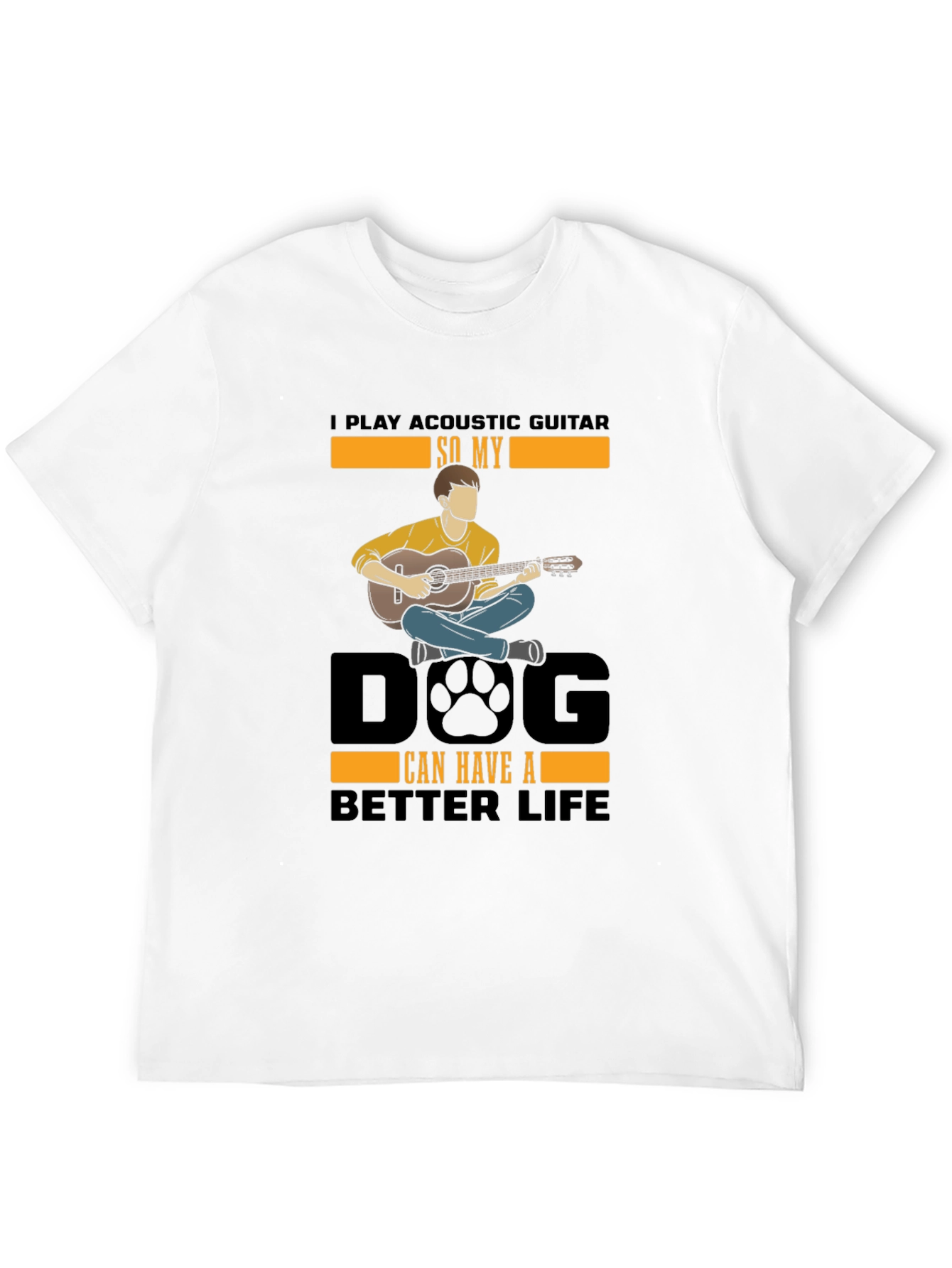 Acoustic Guitar Dog Lover T-Shirt