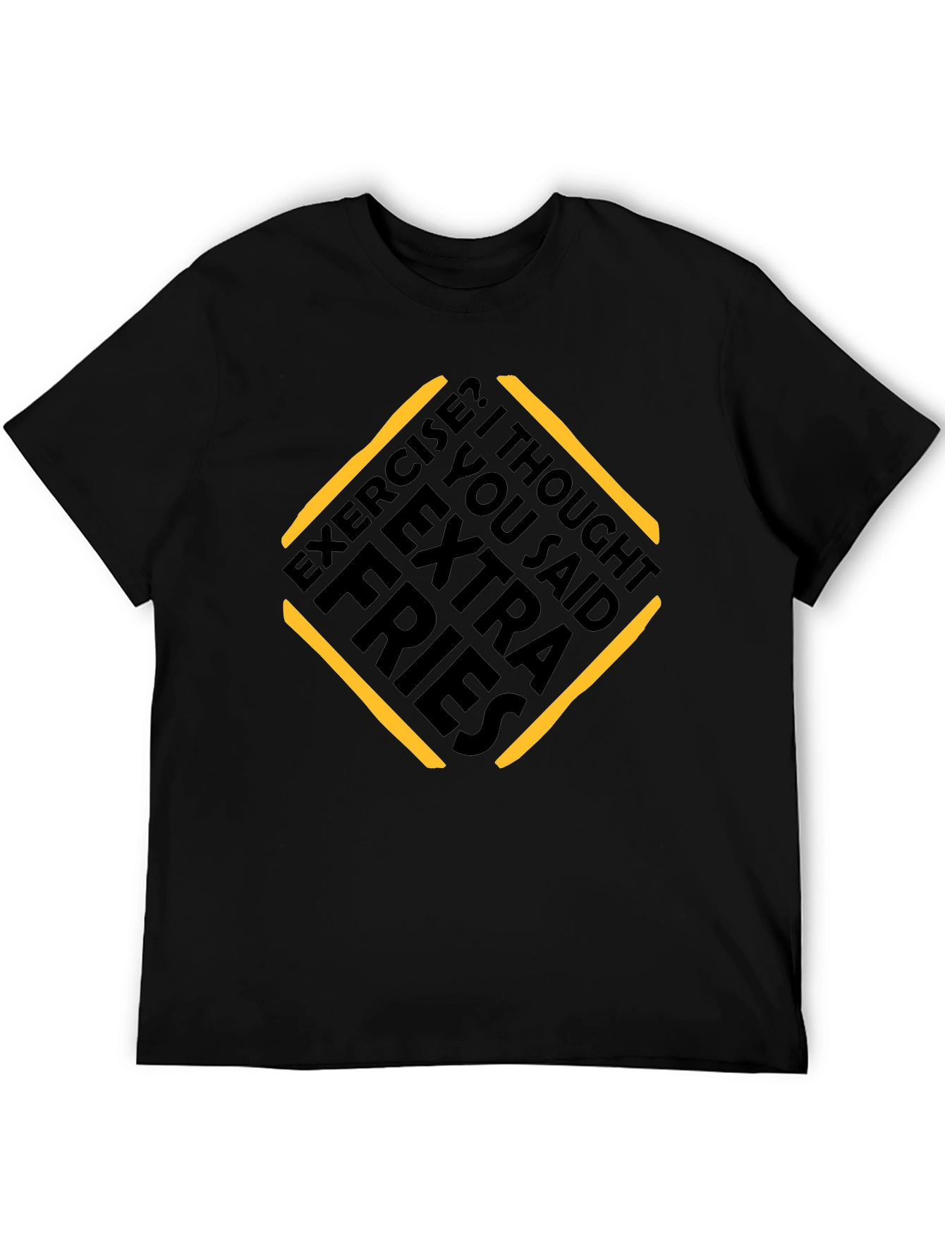 Extra Fries Graphic Tee - Funny Workout Shirt