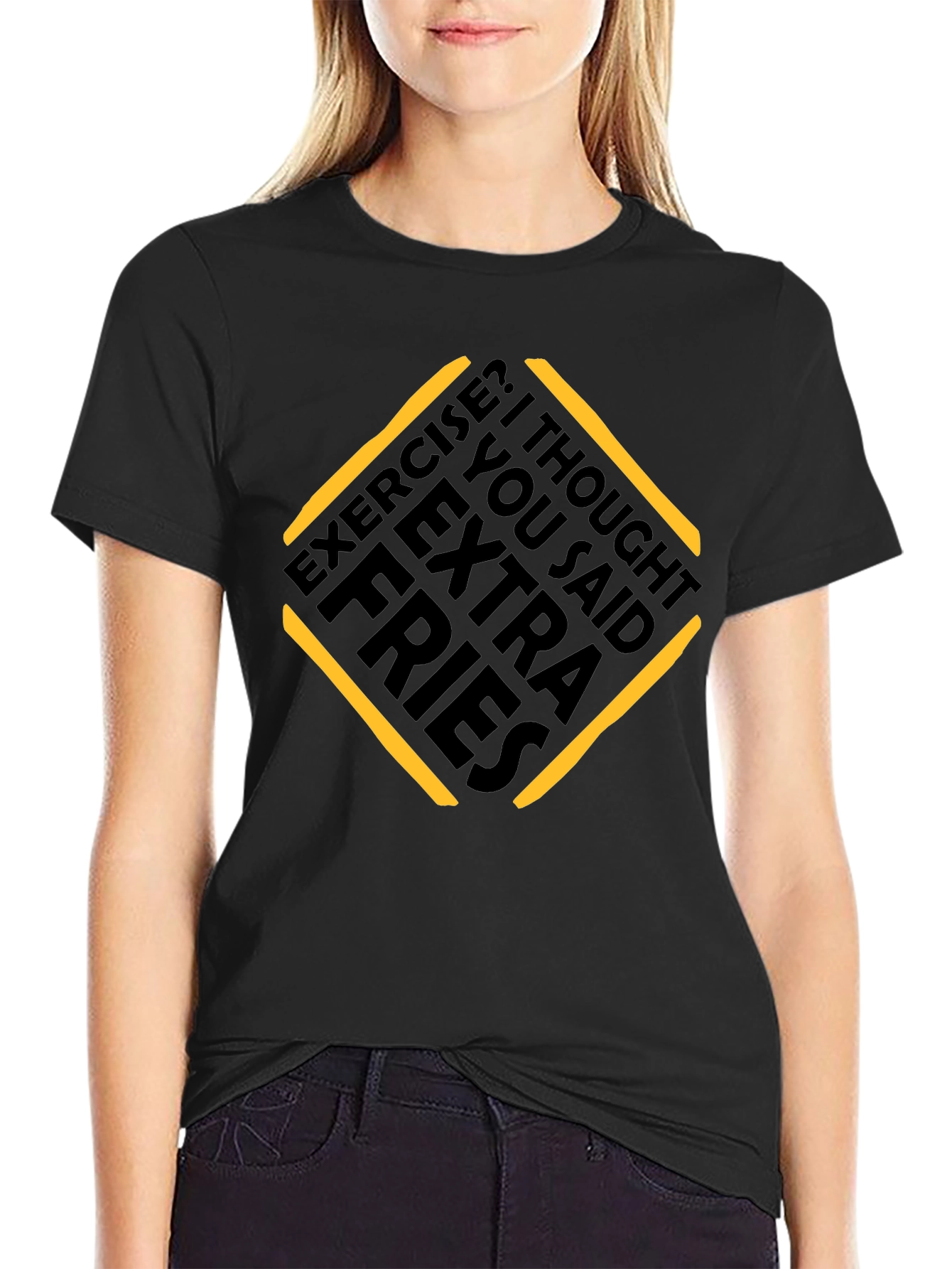 Extra Fries Graphic Tee - Funny Workout Shirt