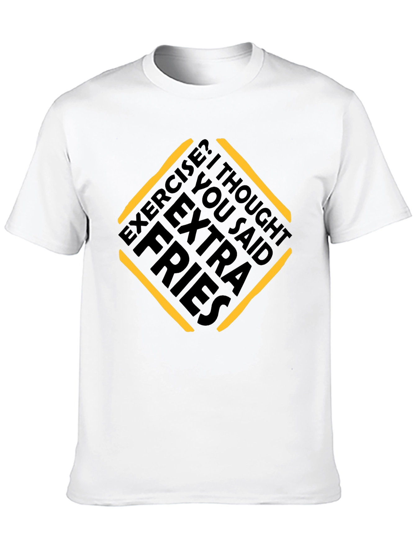 Extra Fries Graphic Tee - Funny Workout Shirt