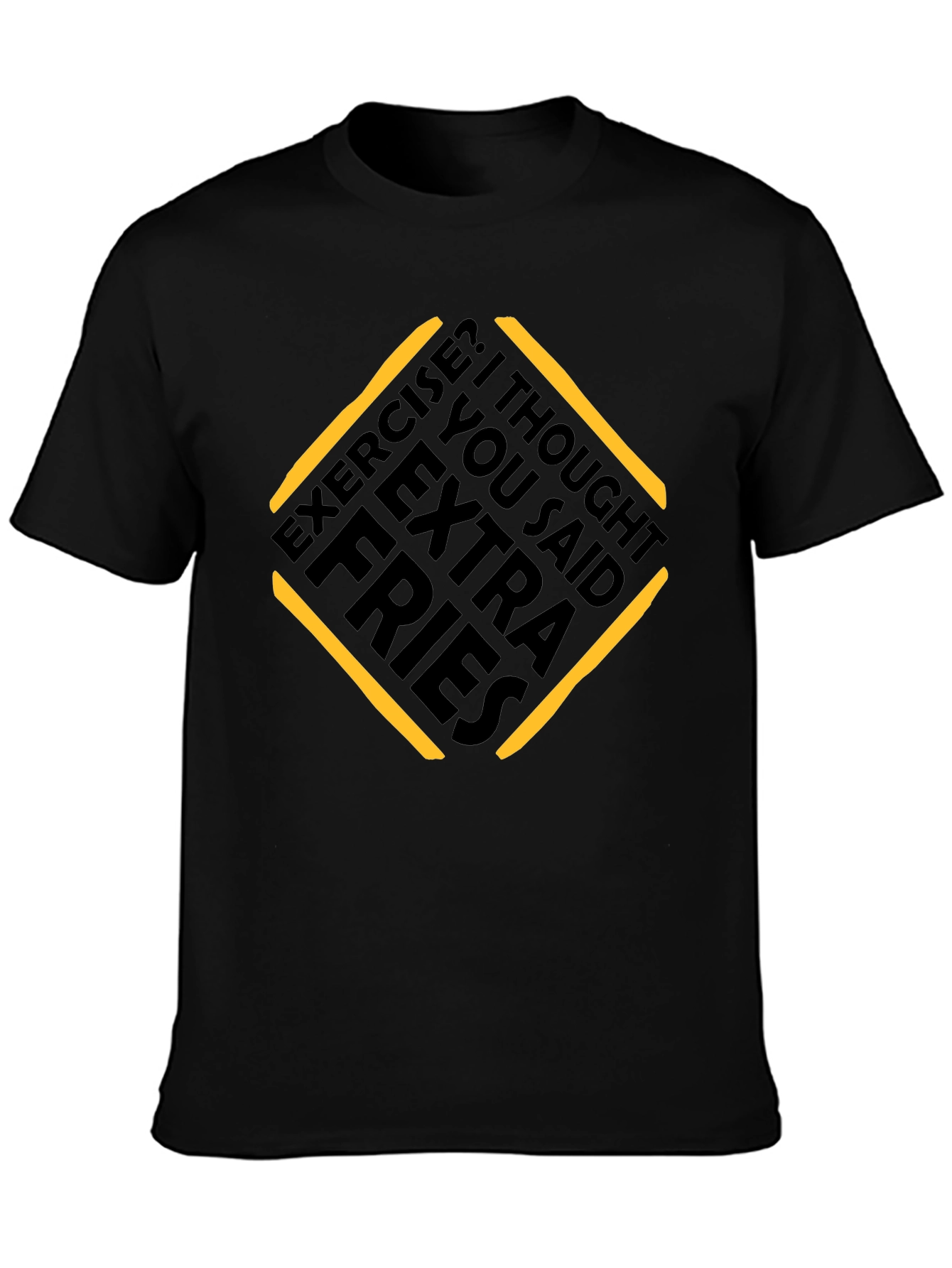 Extra Fries Graphic Tee - Funny Workout Shirt