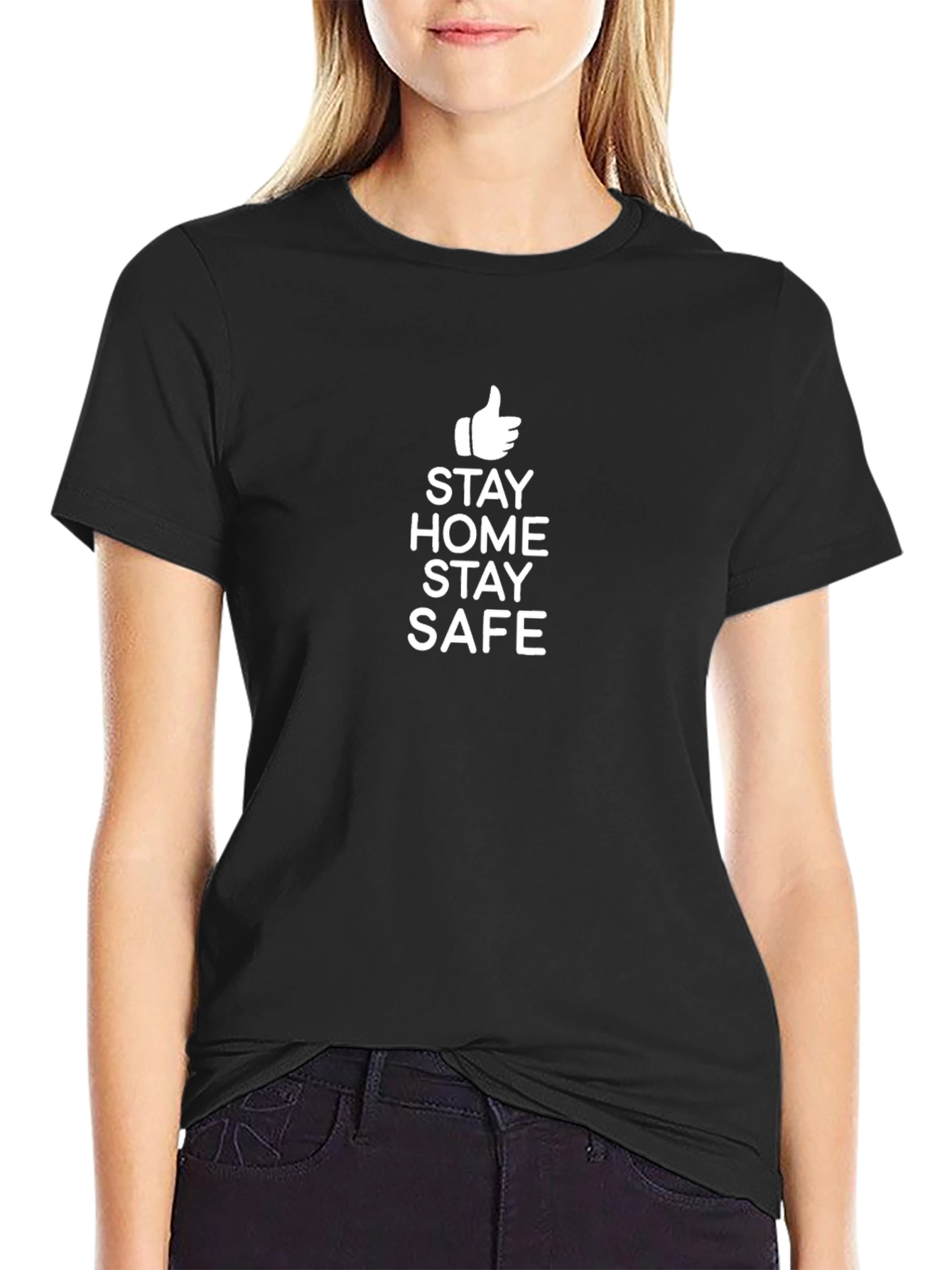 Stay Home Stay Safe Graphic T-Shirt