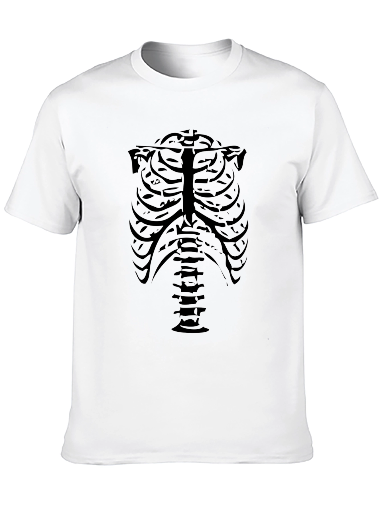 Skeleton Ribcage Graphic Tee - Mens Black T-Shirt